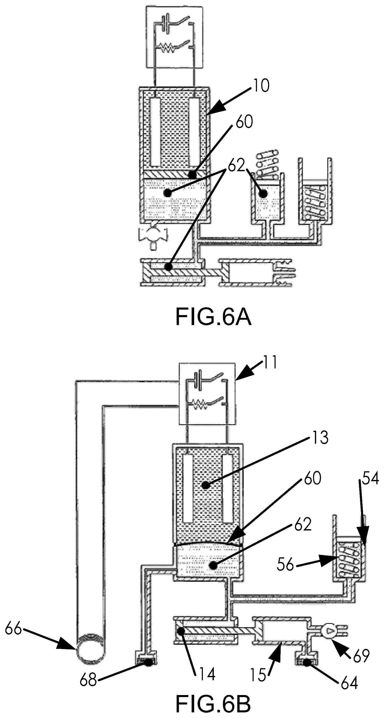 Patent US12097028 Figure 6 – Drug delivery device with electrically controlled volume changing means