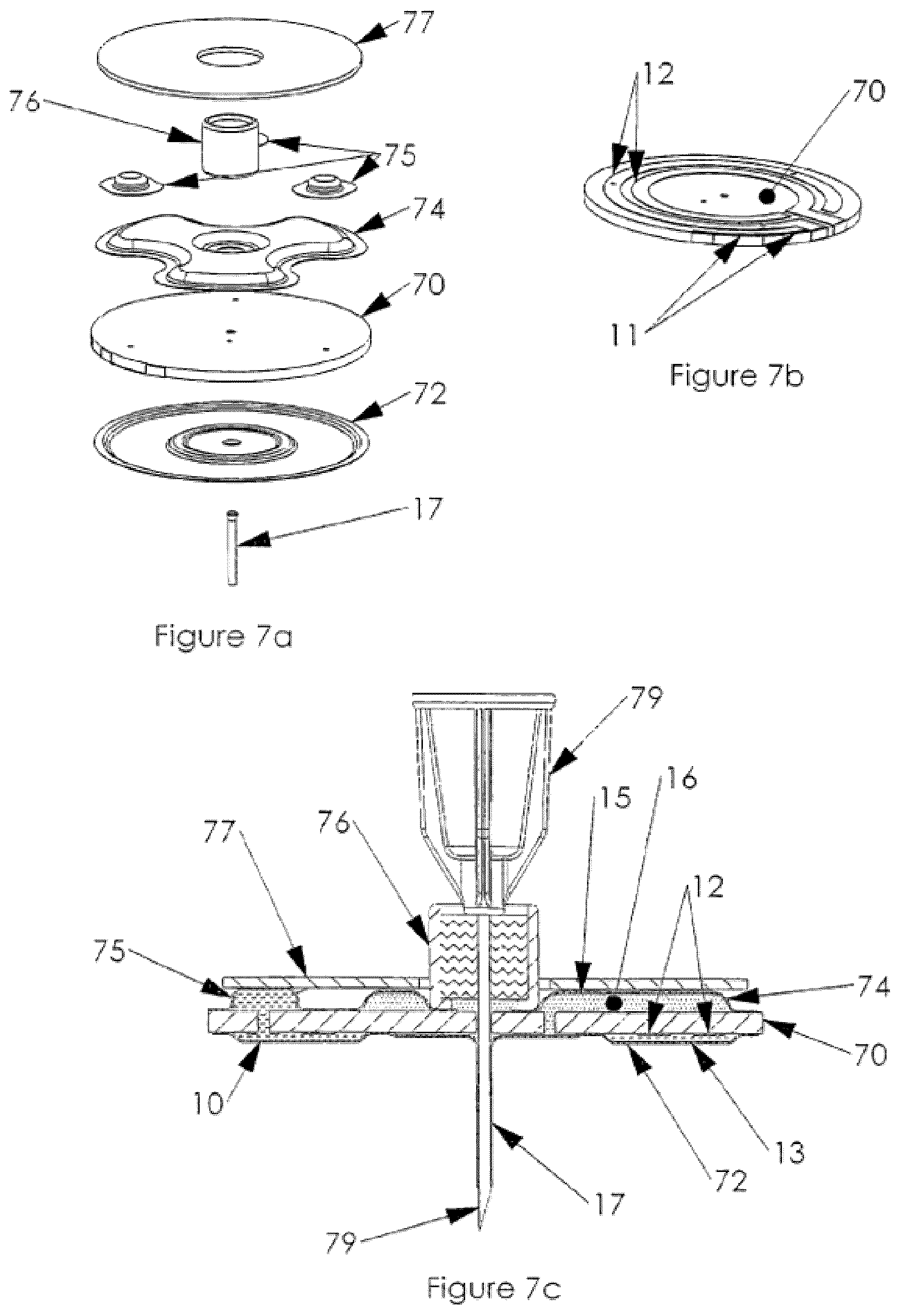 Patent US12097028 Figure 7 – Drug delivery device with electrically controlled volume changing means