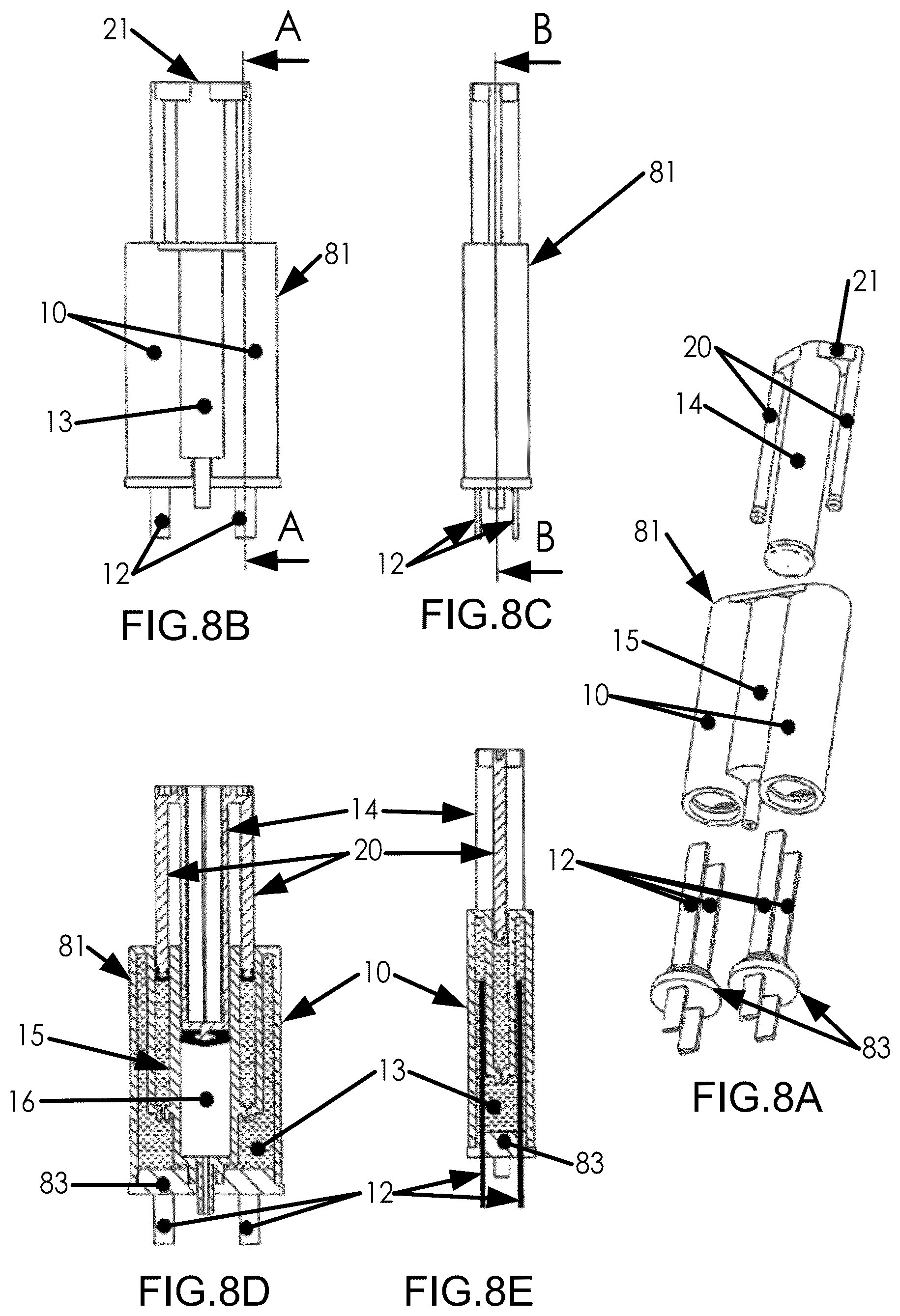Patent US12097028 Figure 9 – Drug delivery device with electrically controlled volume changing means