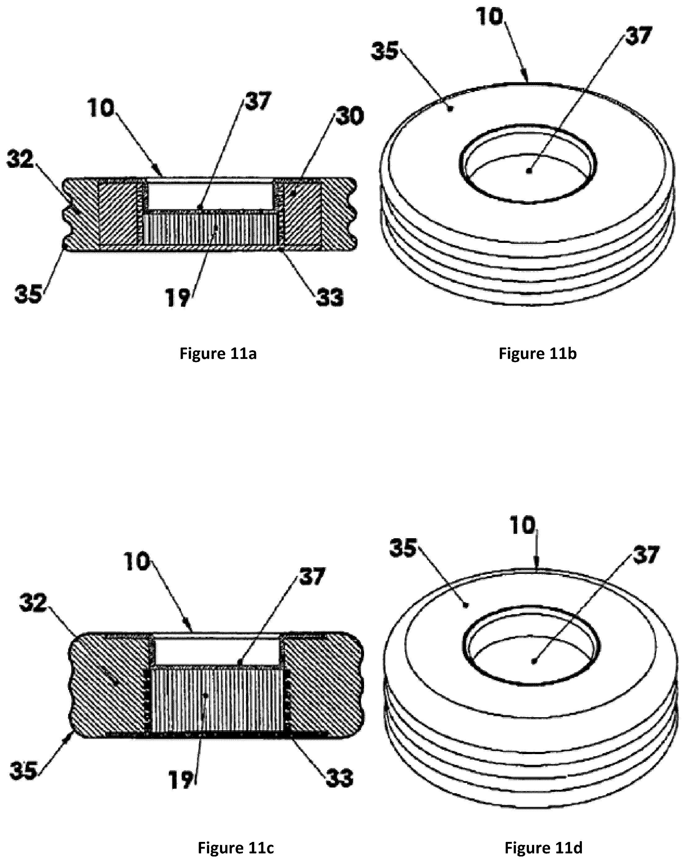 Patent US12097028 Figure 12 – Drug delivery device with electrically controlled volume changing means