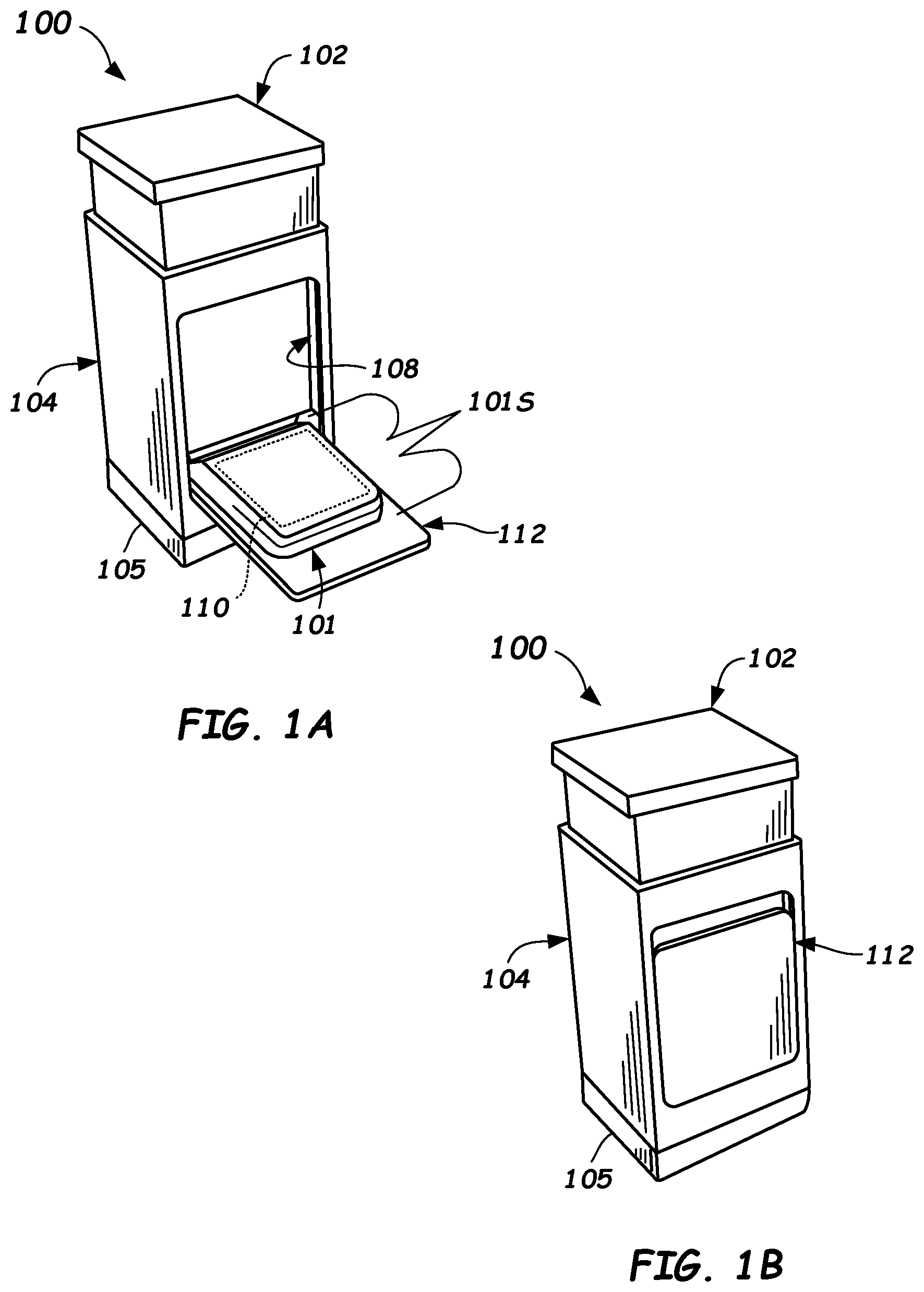 Patent US12097046 Figure 1 – Wearable continuous analyte measurement devices, biosensor inserters, and methods of use