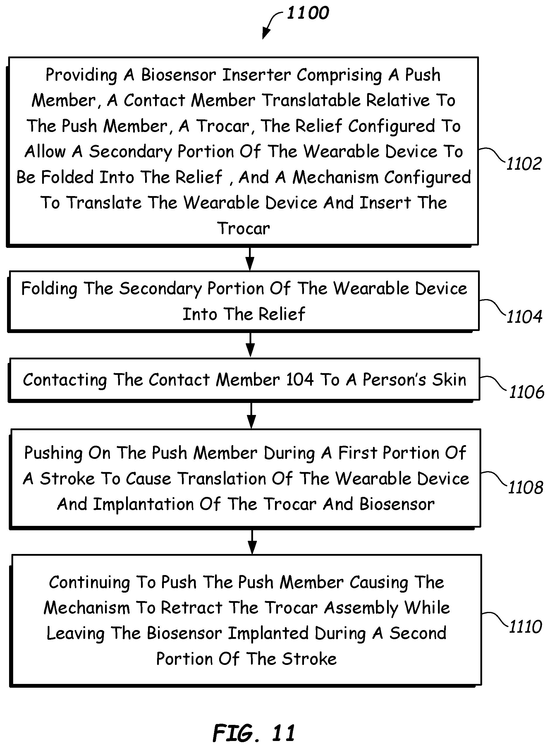 Patent US12097046 Figure 15 – Wearable continuous analyte measurement devices, biosensor inserters, and methods of use