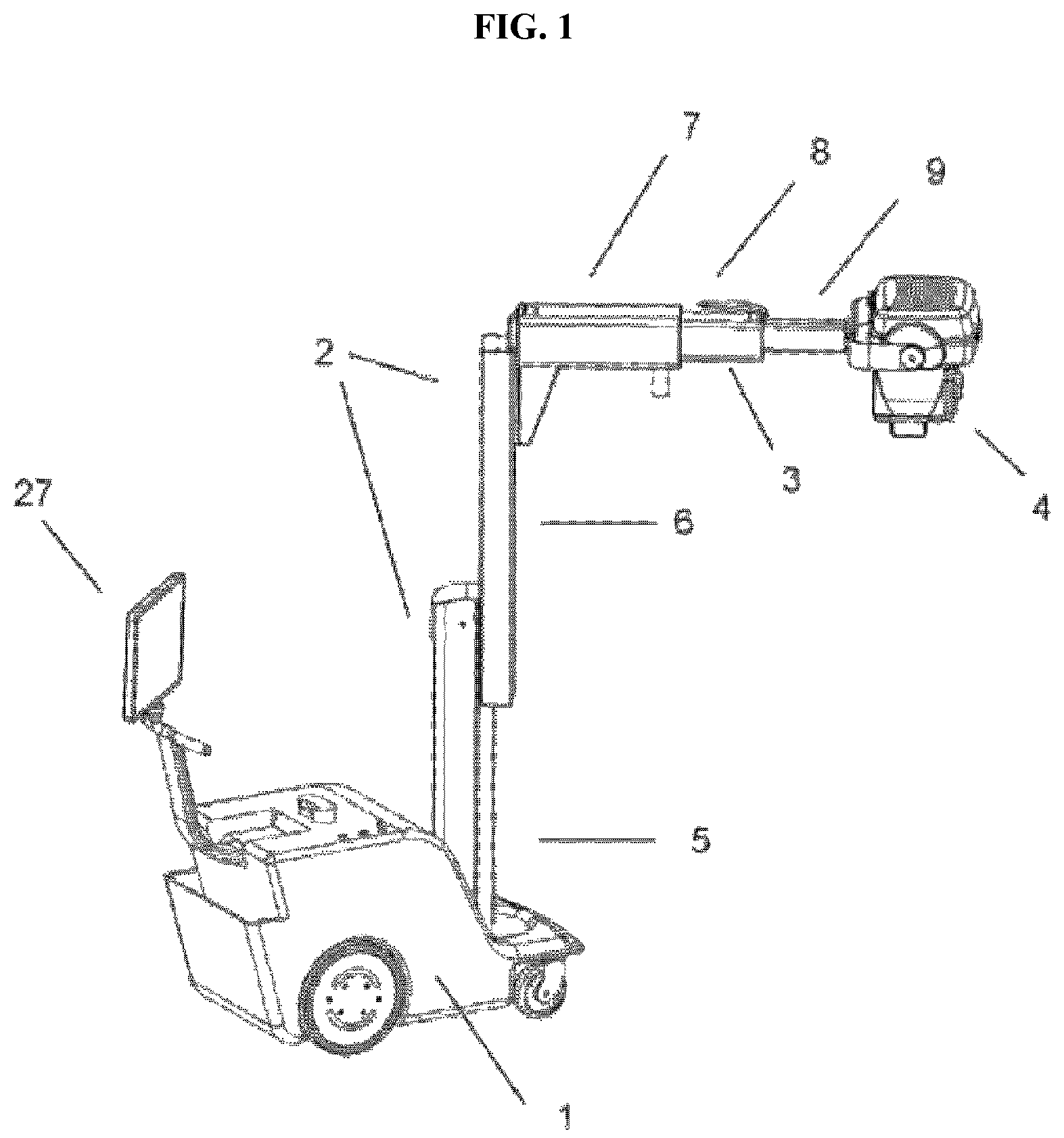 Patent US12097059 Figure 1 – Telescopic column for x-ray imaging apparatus