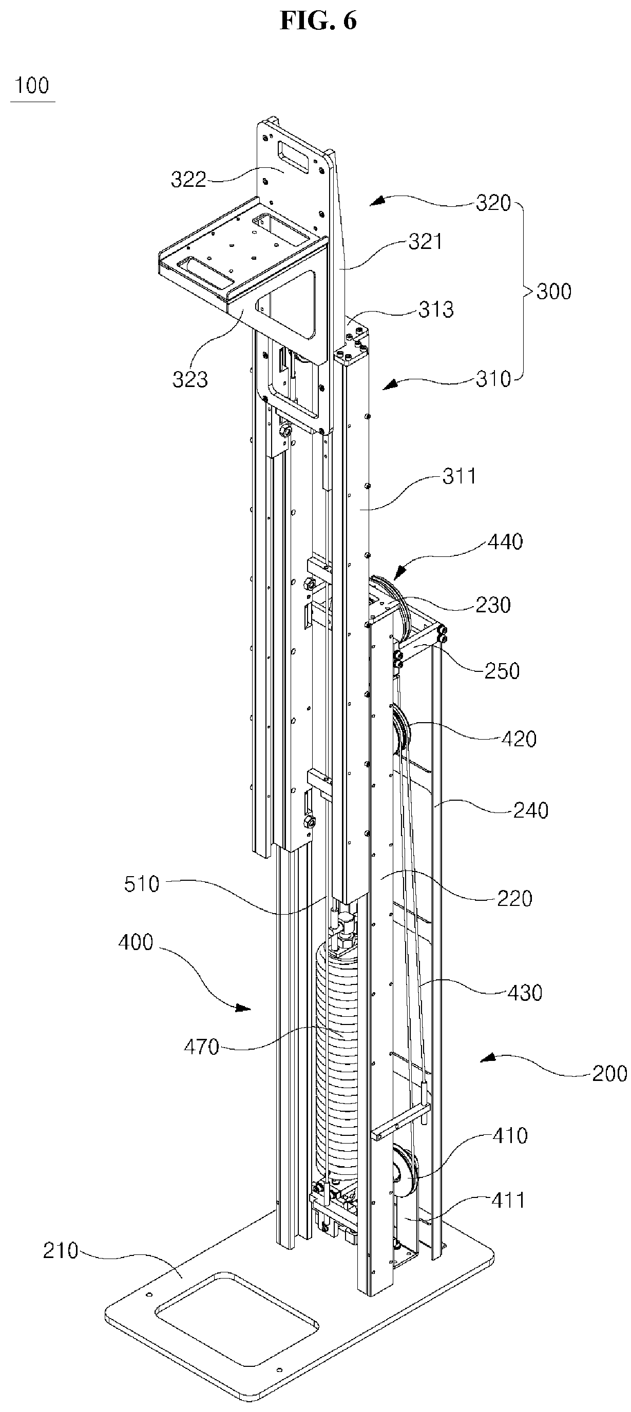 Patent US12097059 Figure 6 – Telescopic column for x-ray imaging apparatus