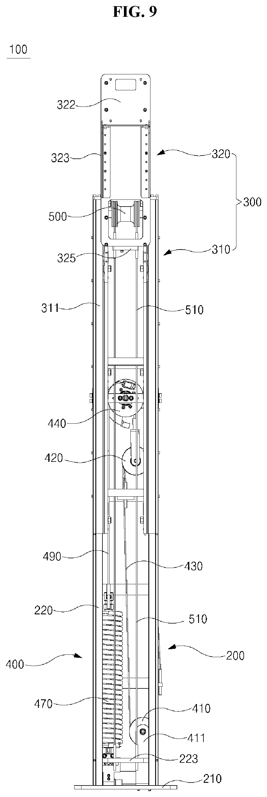 Patent US12097059 Figure 9 – Telescopic column for x-ray imaging apparatus