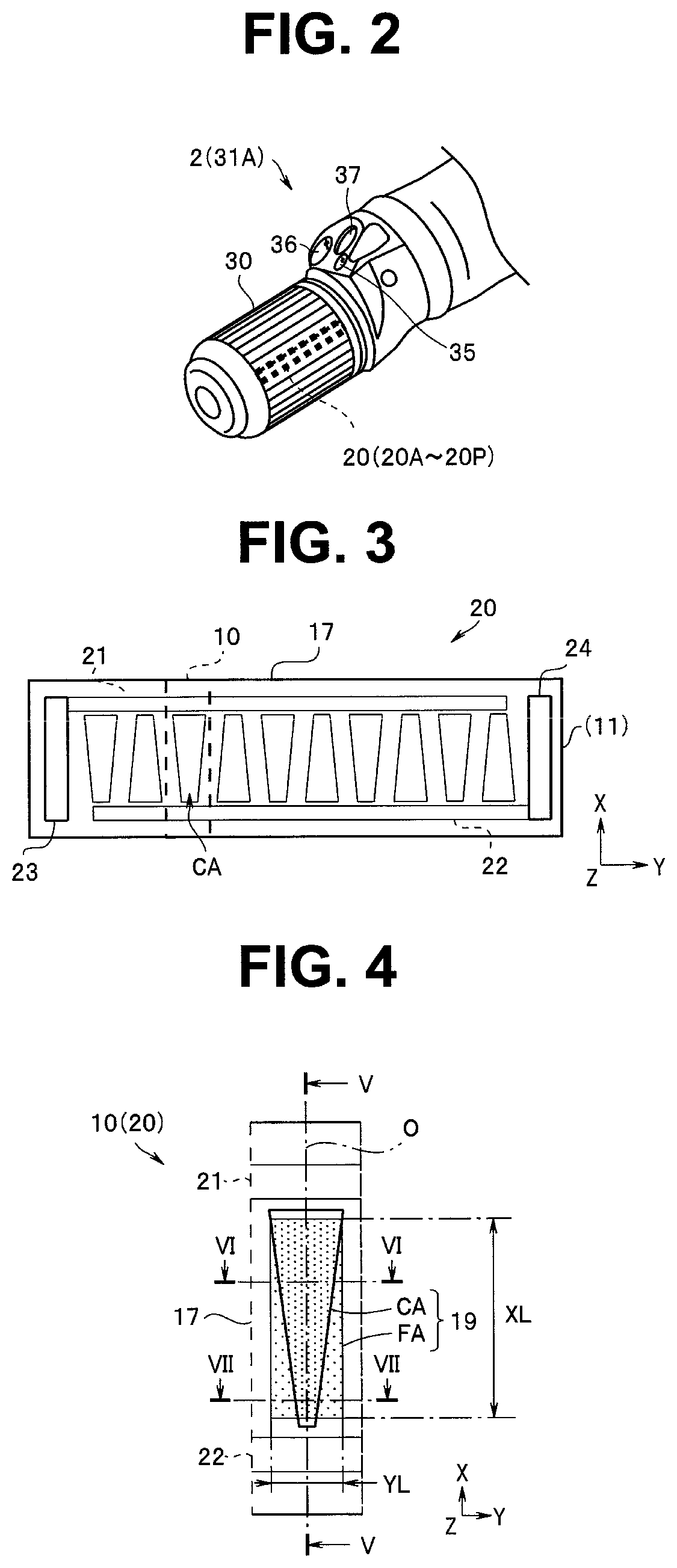 Patent US12097074 Figure 2 – Ultrasonic element and endoscope