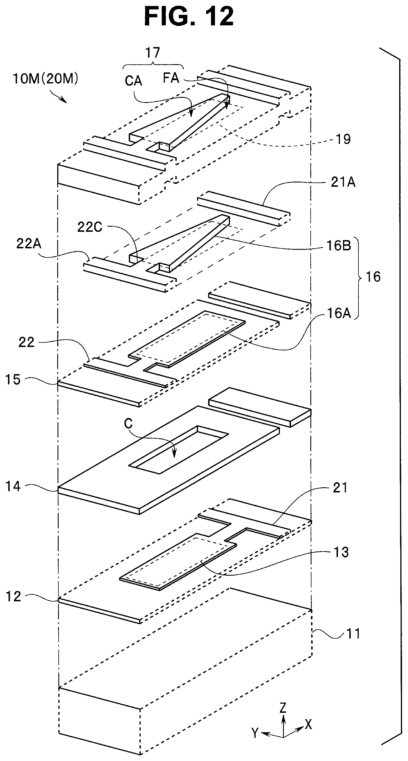 Patent US12097074 Figure 7 – Ultrasonic element and endoscope