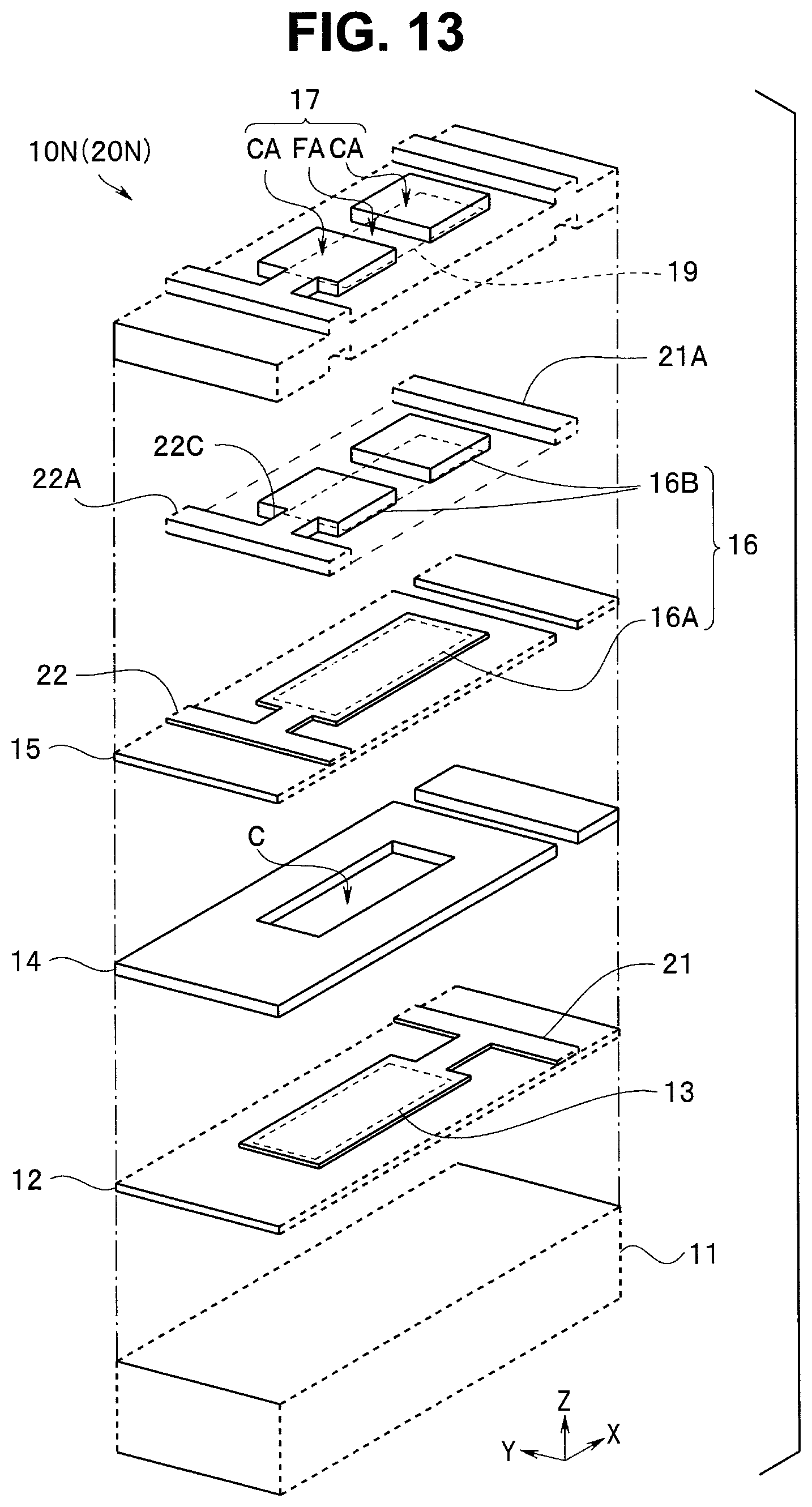 Patent US12097074 Figure 8 – Ultrasonic element and endoscope