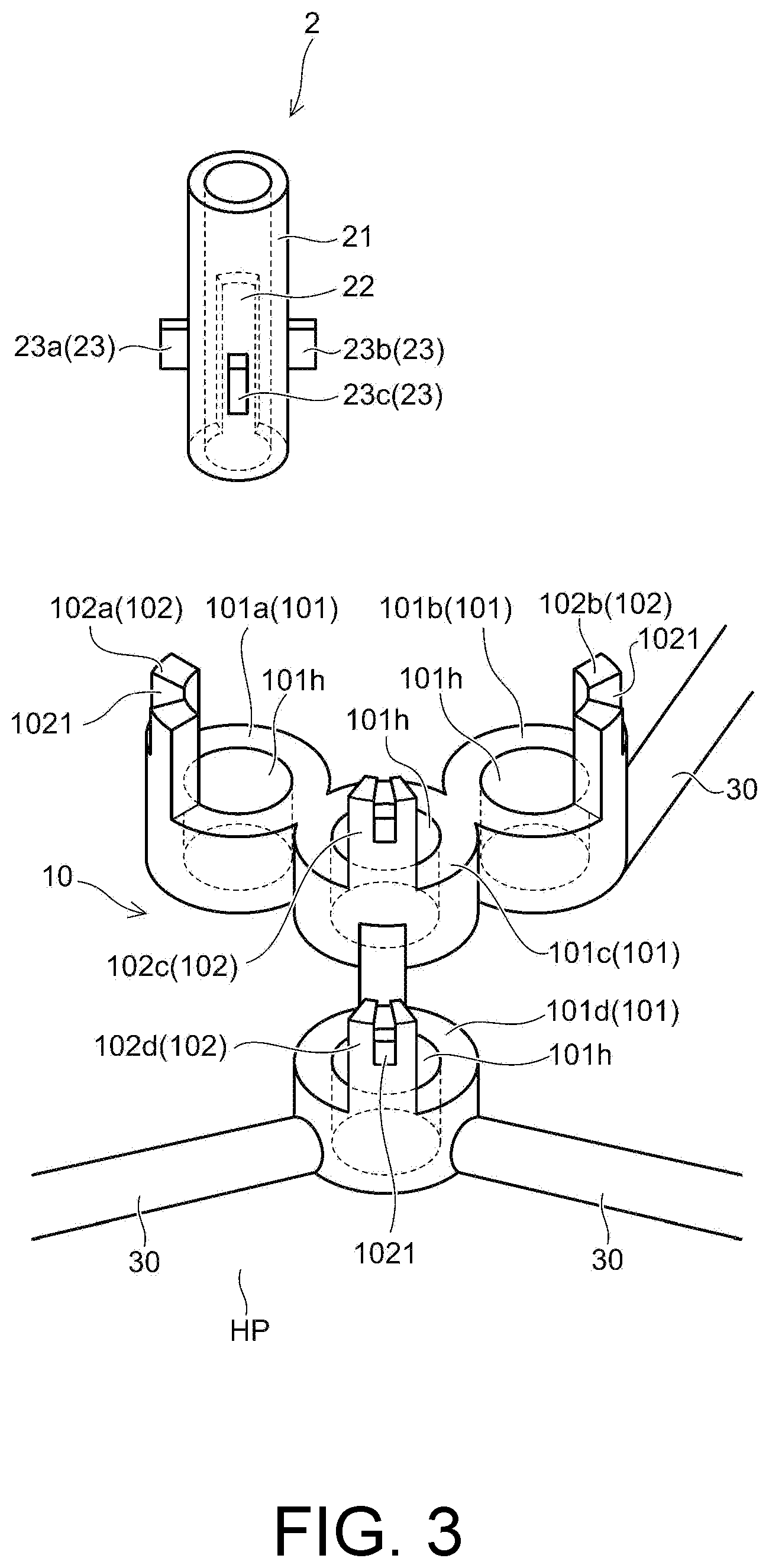 Patent US12097082 Figure 3 – Drill assistance device, screw guide device, and orthodontic tool installation-assisting device set