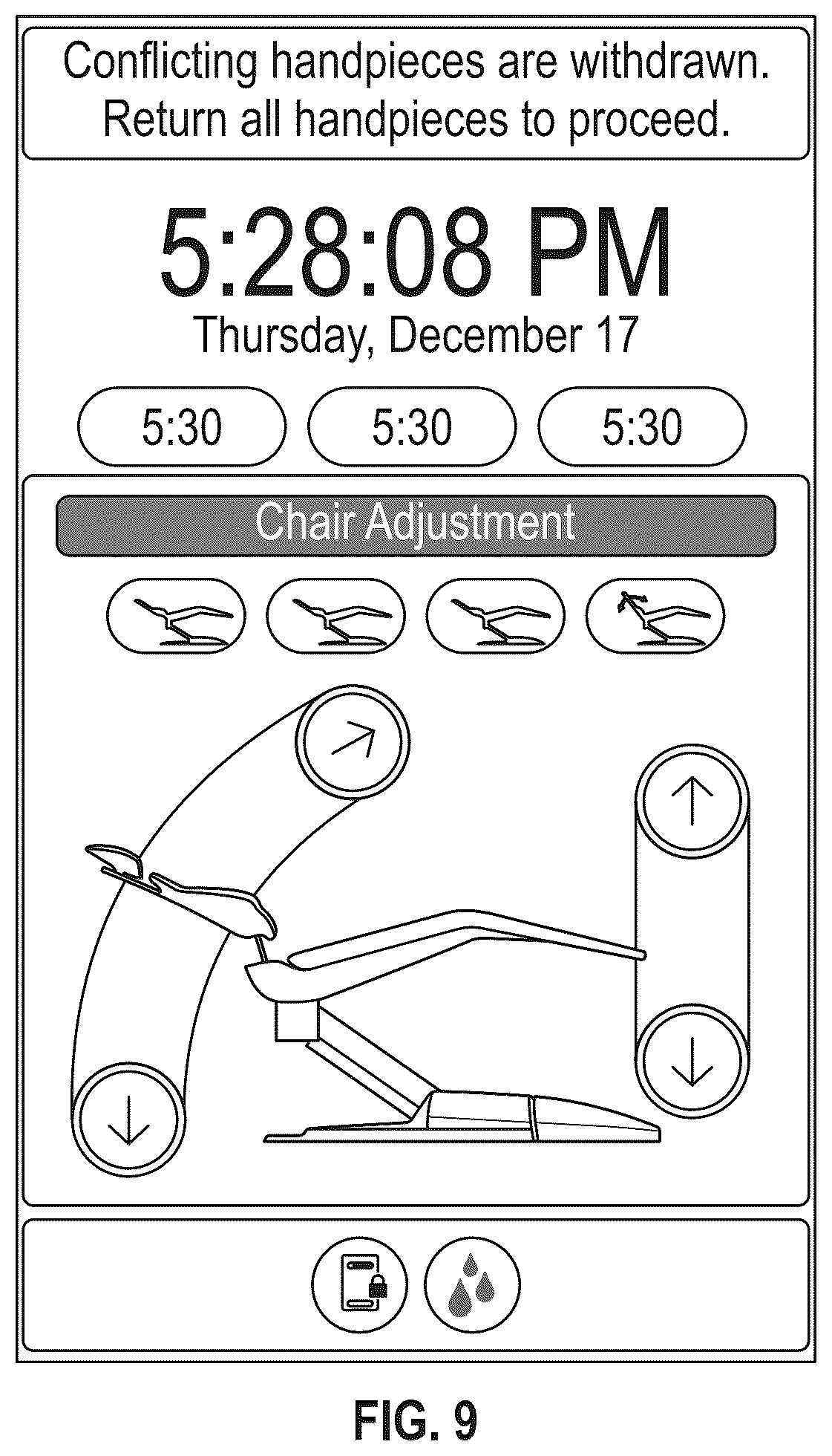 Patent US12097084 Figure 6 – Automatic activation of flushing mode in dental systems
