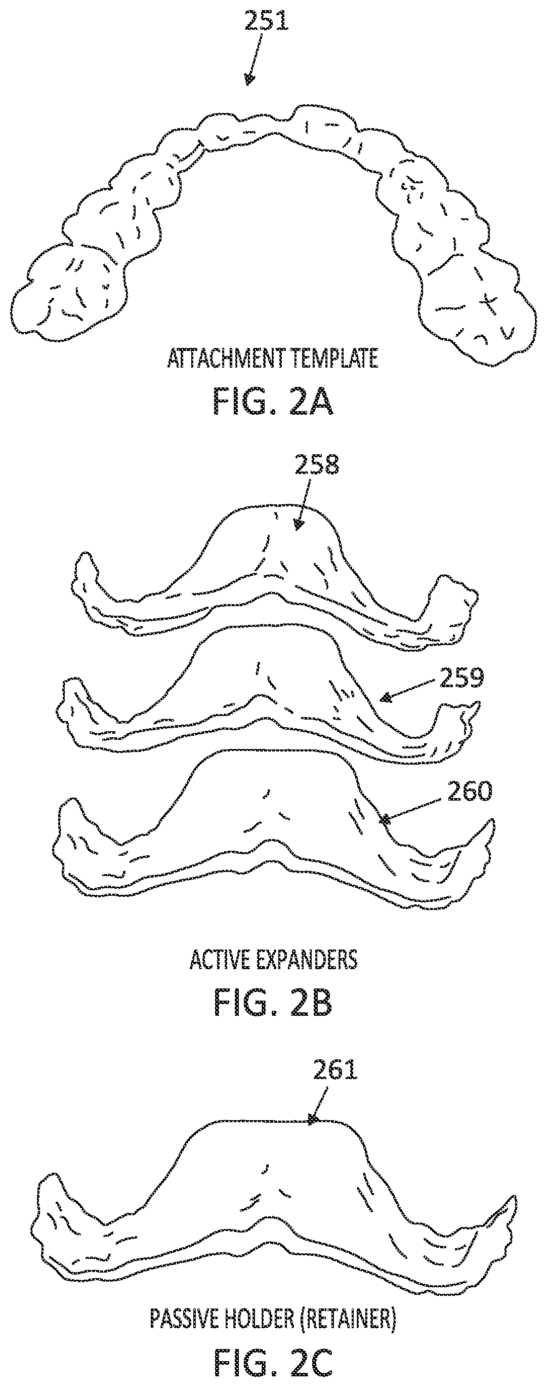 Patent US12097085 Figure 4 – Palatal expanders with breach regions