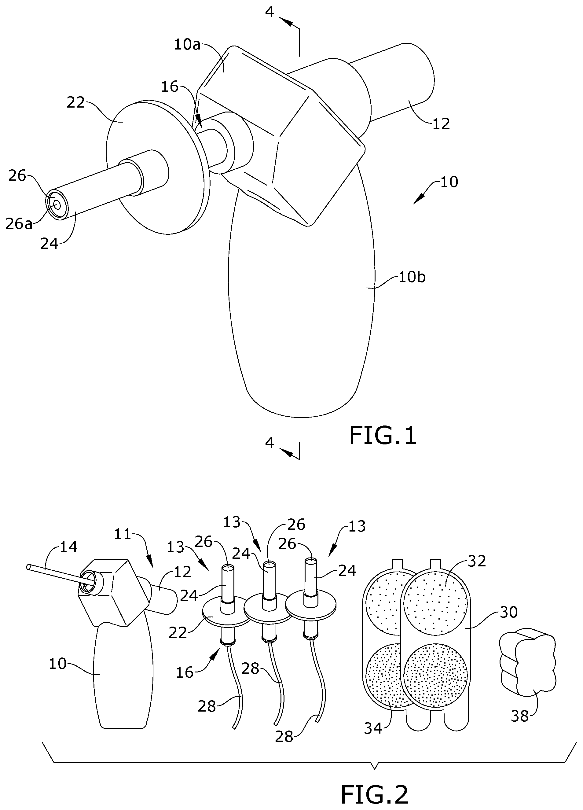 Patent US12097091 Figure 1 – Oto-block applicator and method