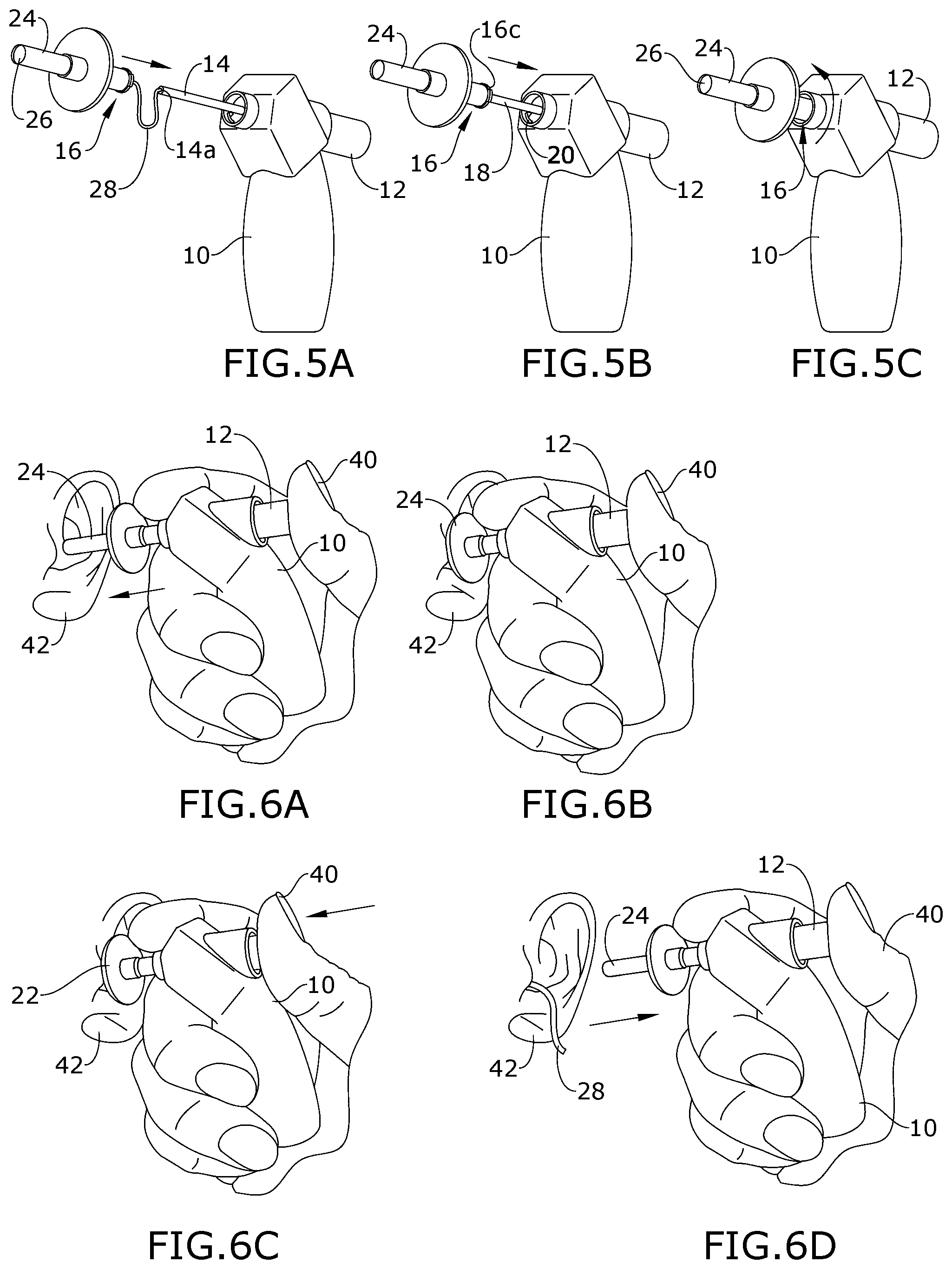 Patent US12097091 Figure 3 – Oto-block applicator and method