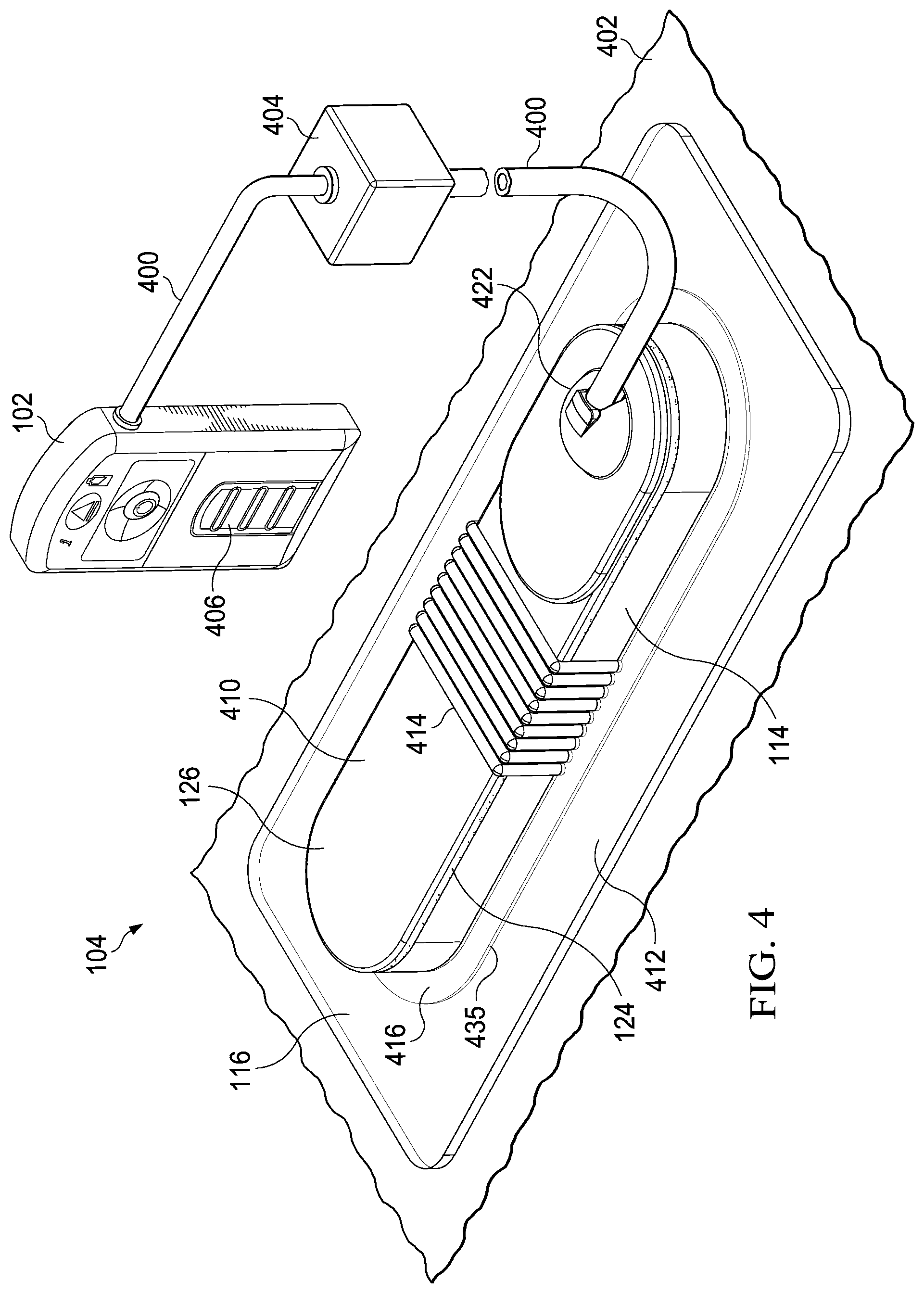Patent US12097093 Figure 4 – Dressing bolster with area pressure indicator
