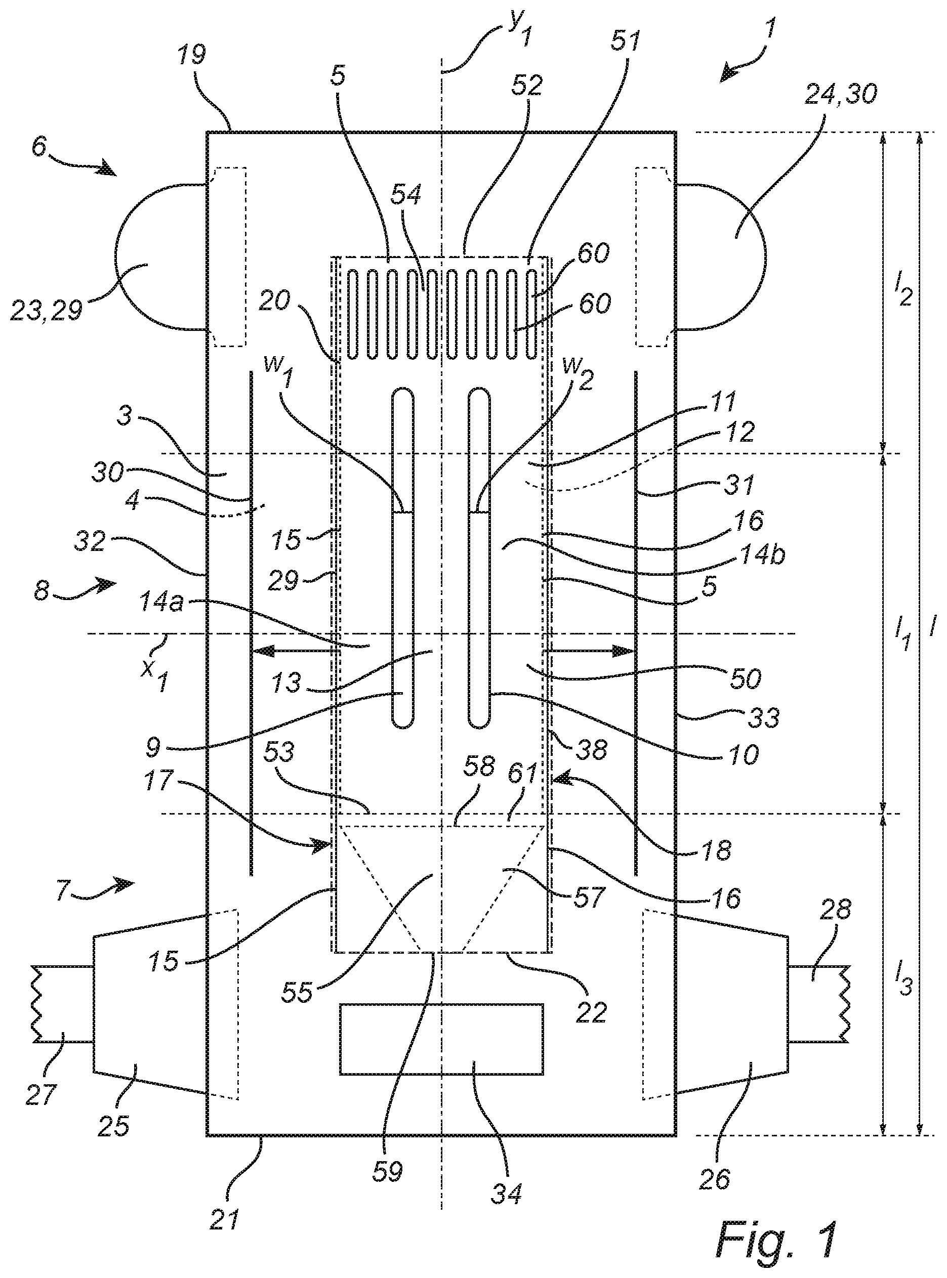 Patent US12097098 Figure 1 – Absorbent article