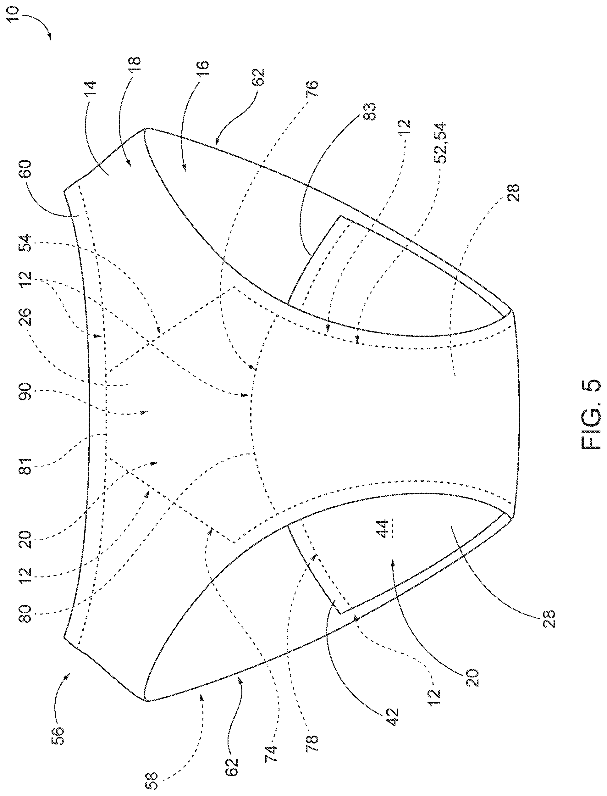 Patent US12097103 Figure 4 – Garments with fluid retention assemblies and related methods