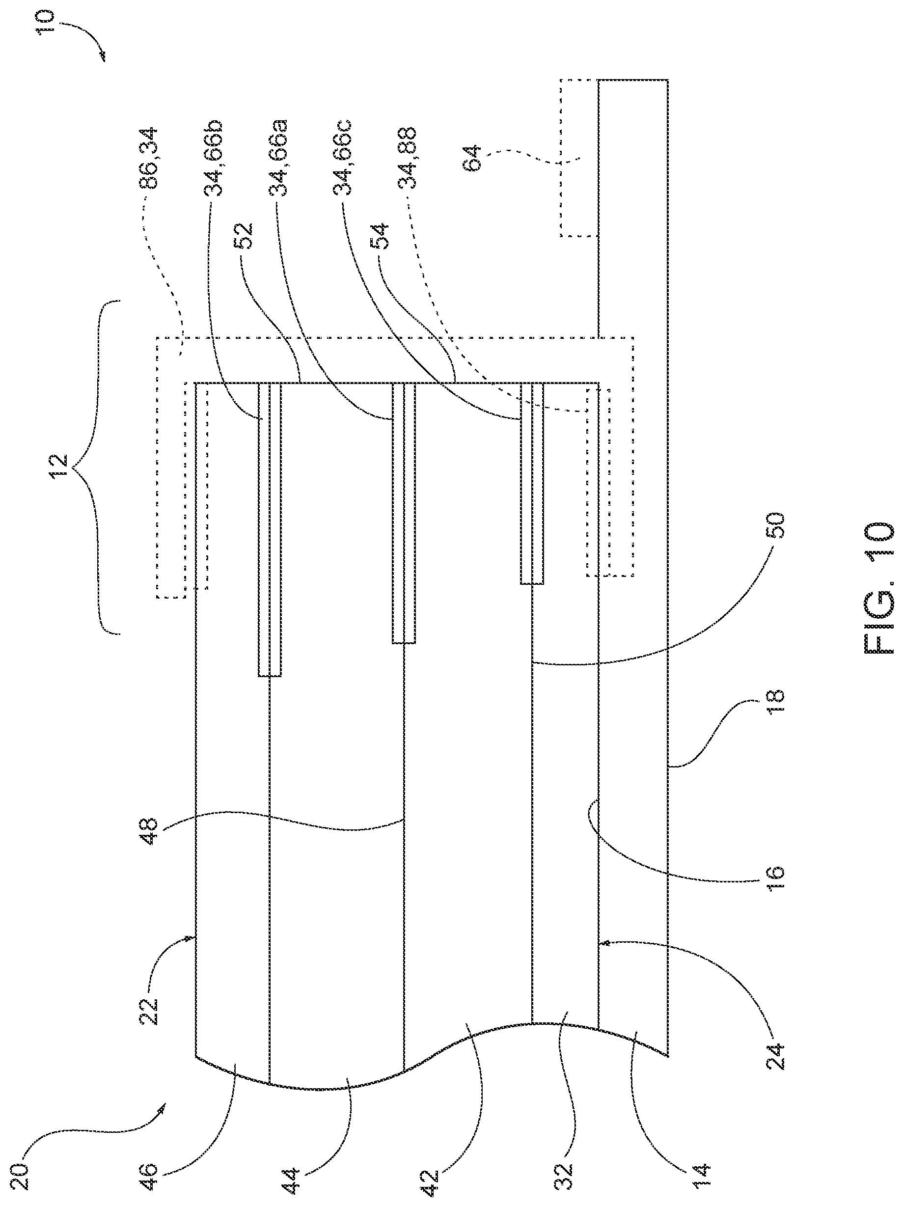Patent US12097103 Figure 9 – Garments with fluid retention assemblies and related methods