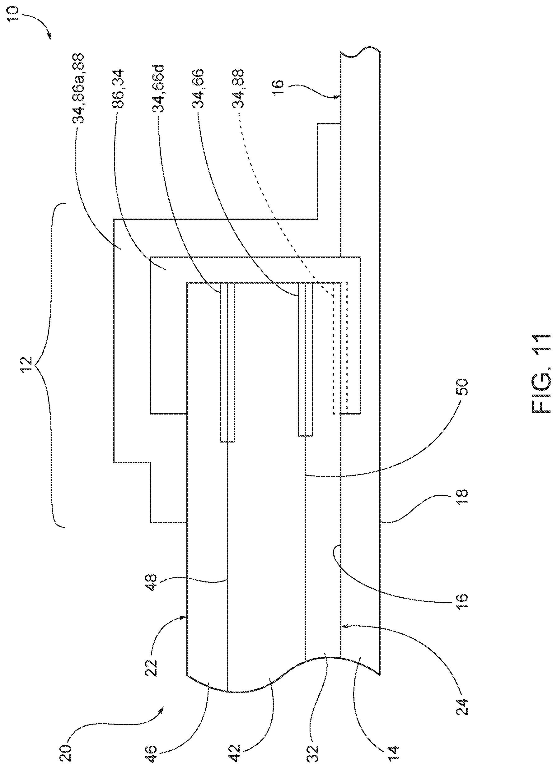 Patent US12097103 Figure 10 – Garments with fluid retention assemblies and related methods