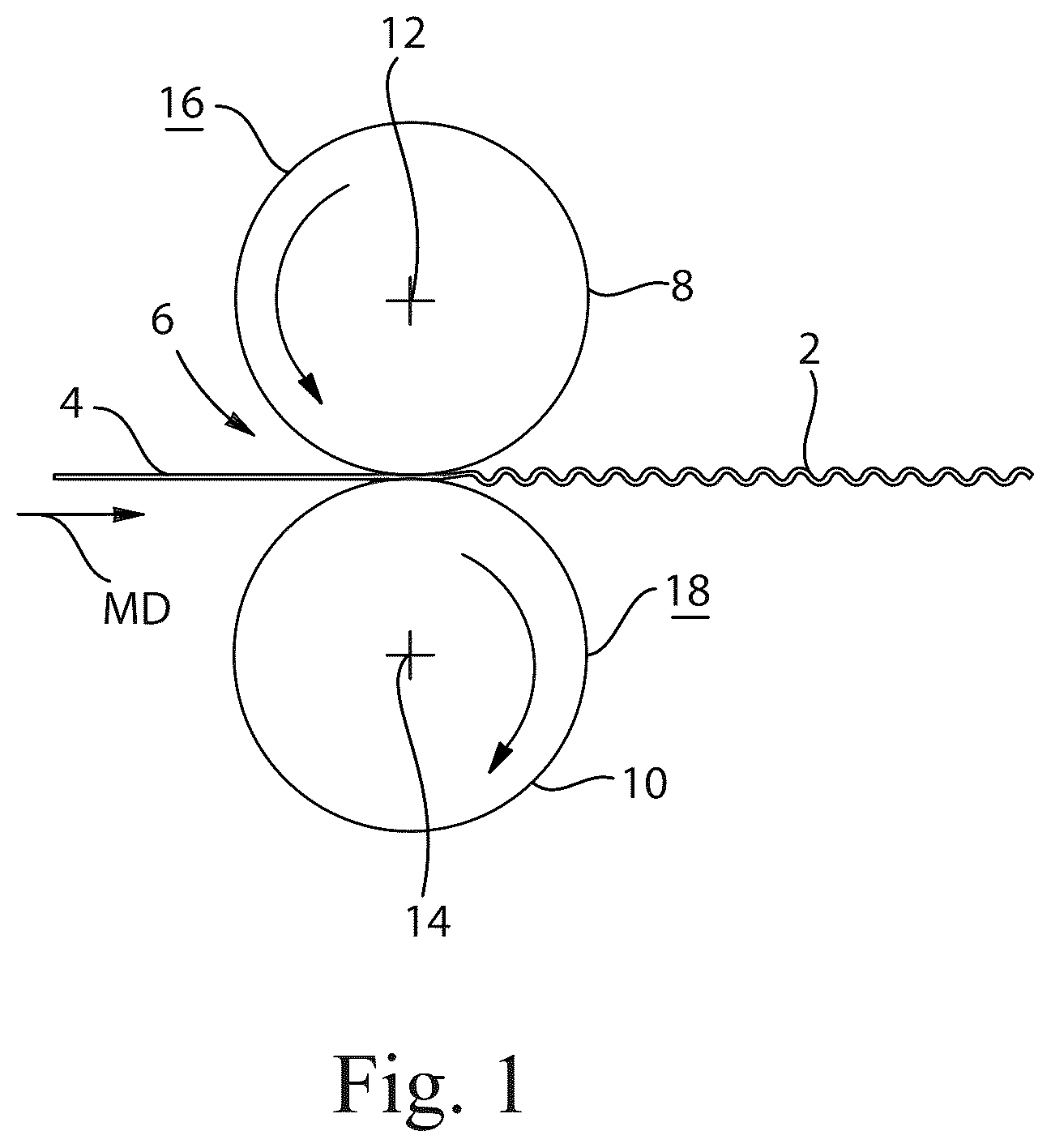 Patent US12097104 Figure 1 – Methods of making laminates for absorbent articles