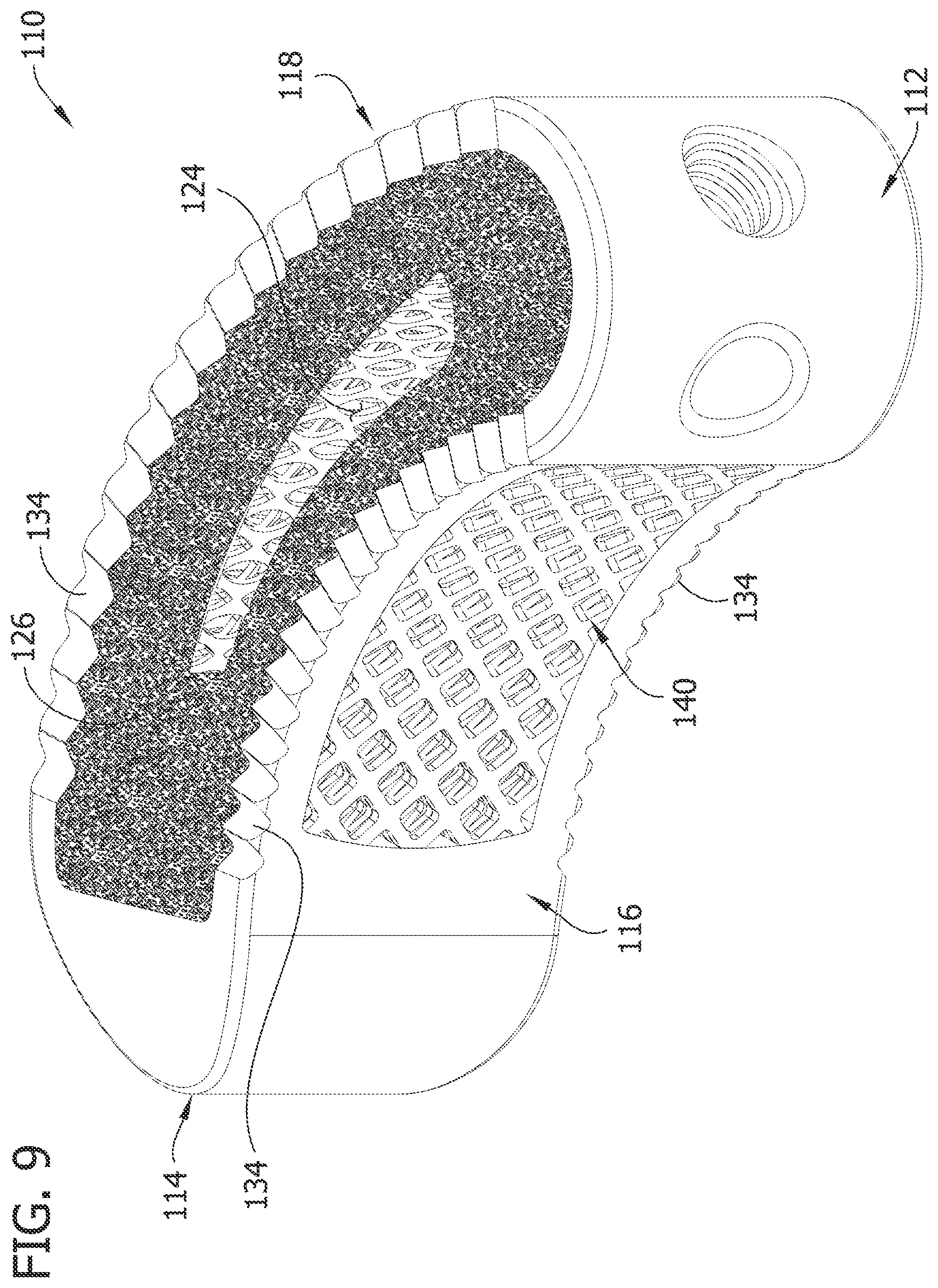 Patent US12097119 Figure 9 – Interbody spacer for spinal fusion