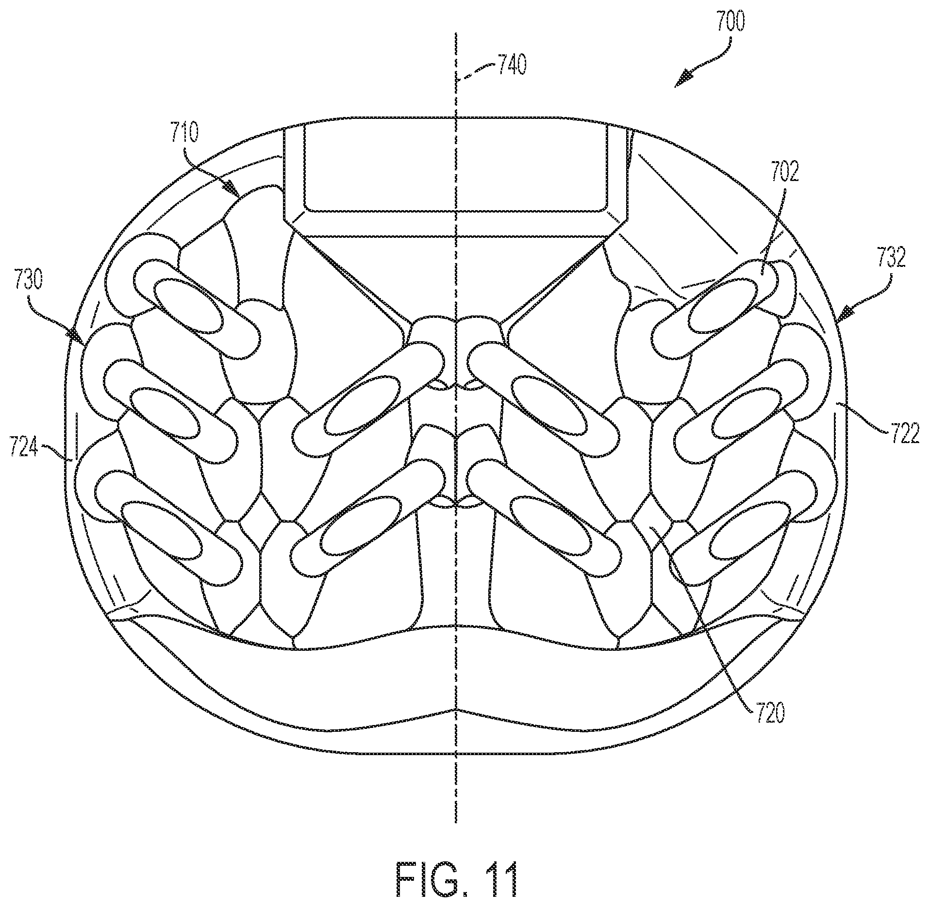 Patent US12097123 Figure 11 – Implant with arched bone contacting elements