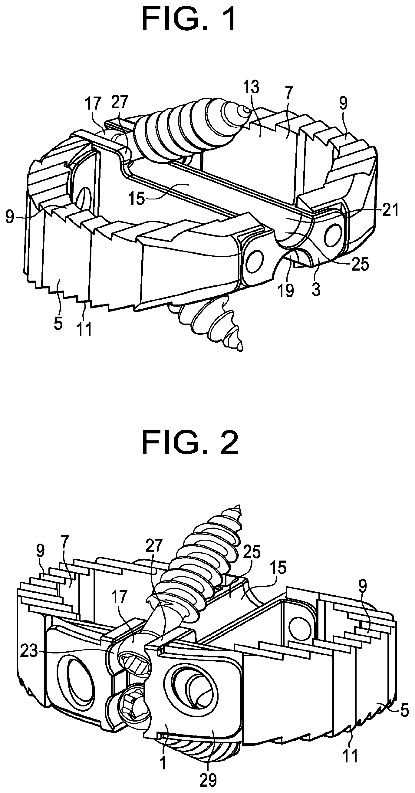 Patent US12097124 Figure 1 – Zero profile spinal fusion cage