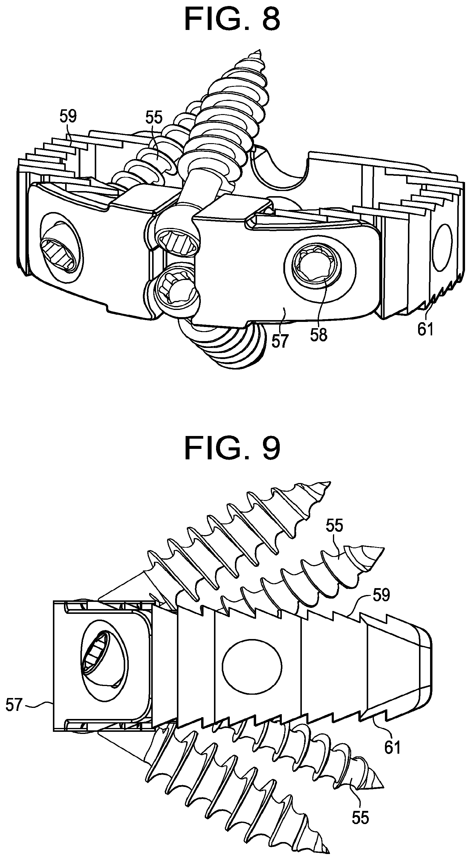 Patent US12097124 Figure 5 – Zero profile spinal fusion cage