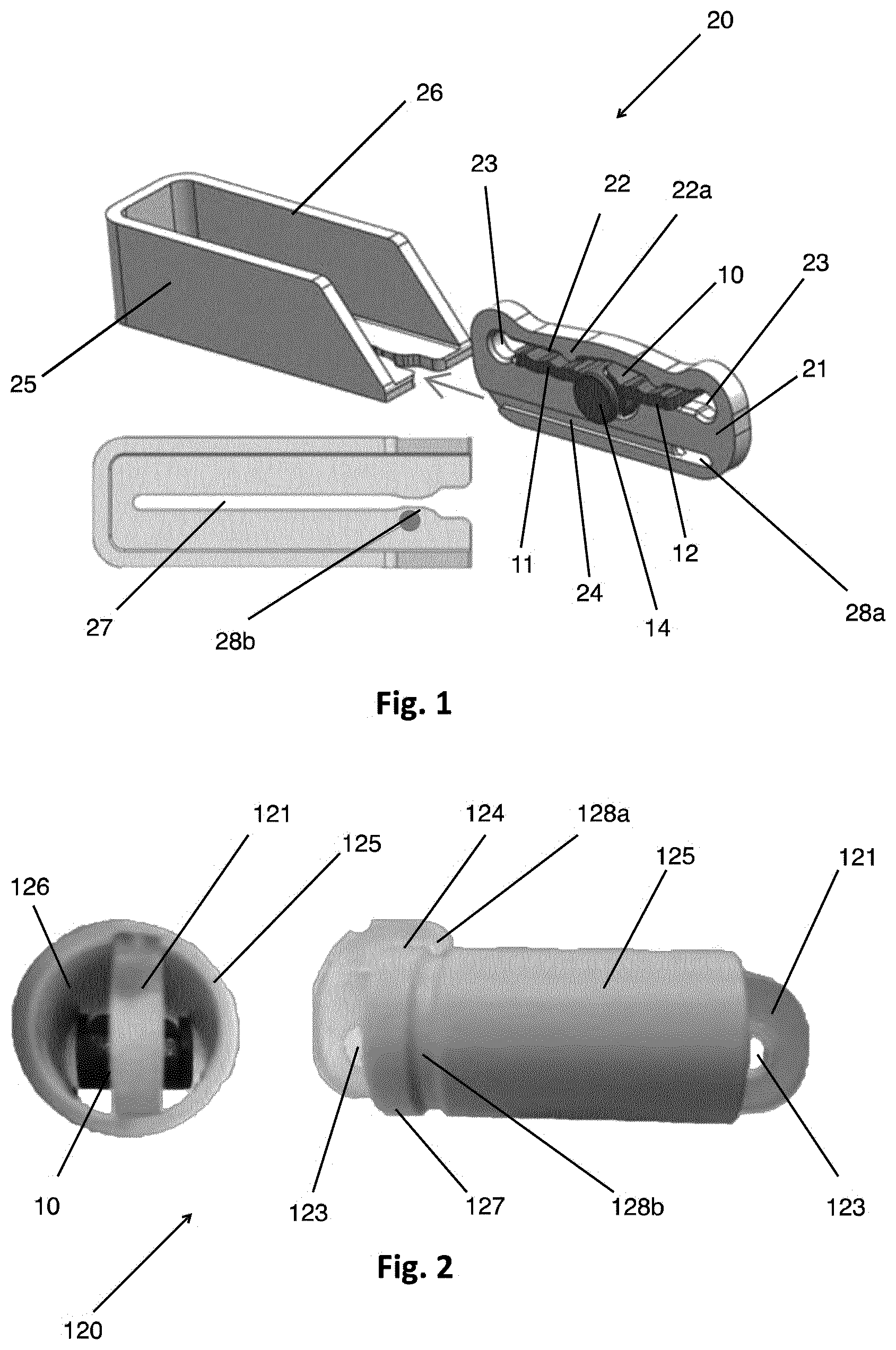 Patent US12097127 Figure 1 – Implantation tool for an interphalangeal implant