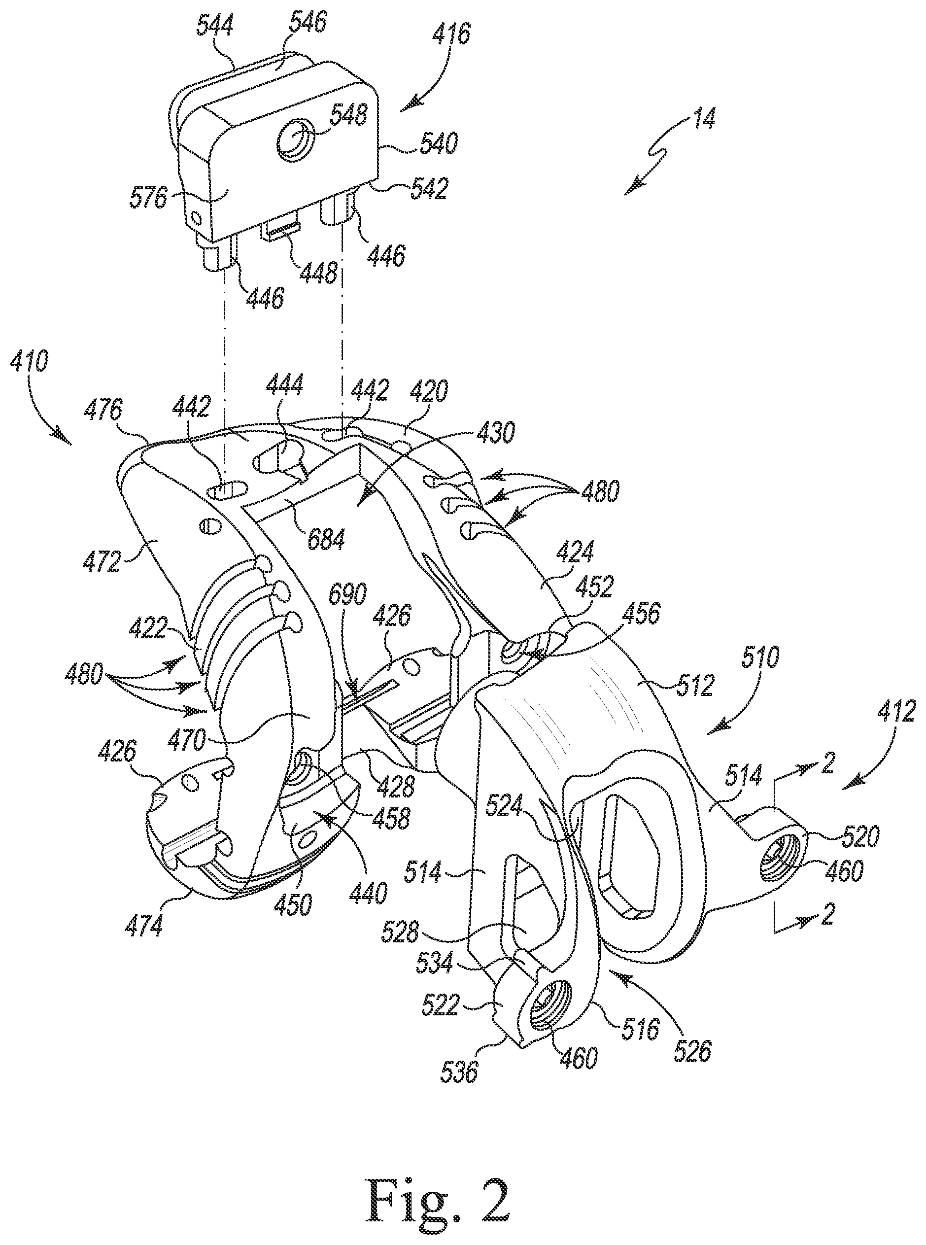 Patent US12097128 Figure 2 – System and method for preparing a patient's femur in an orthopaedic joint replacement procedure