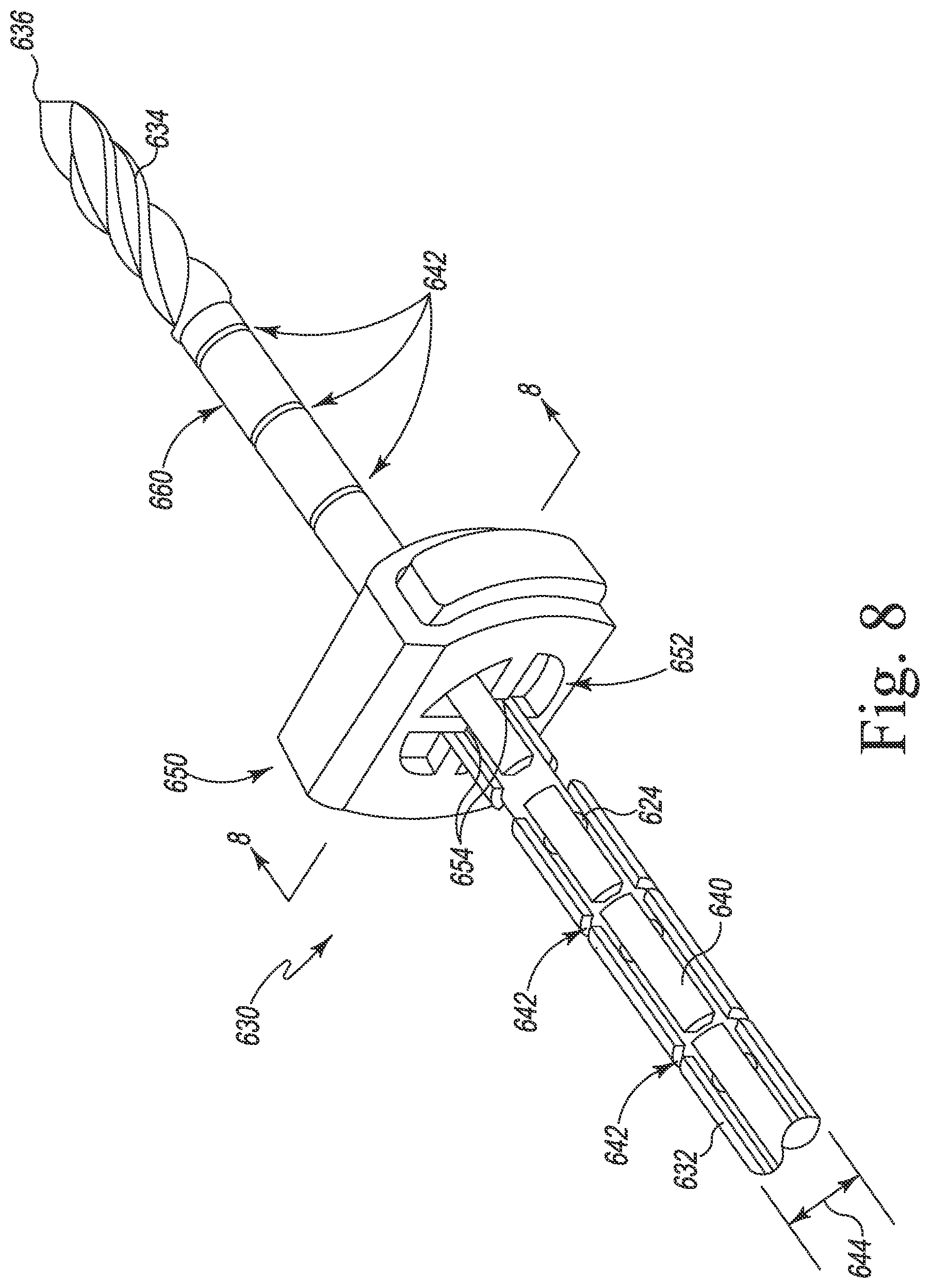 Patent US12097128 Figure 8 – System and method for preparing a patient's femur in an orthopaedic joint replacement procedure