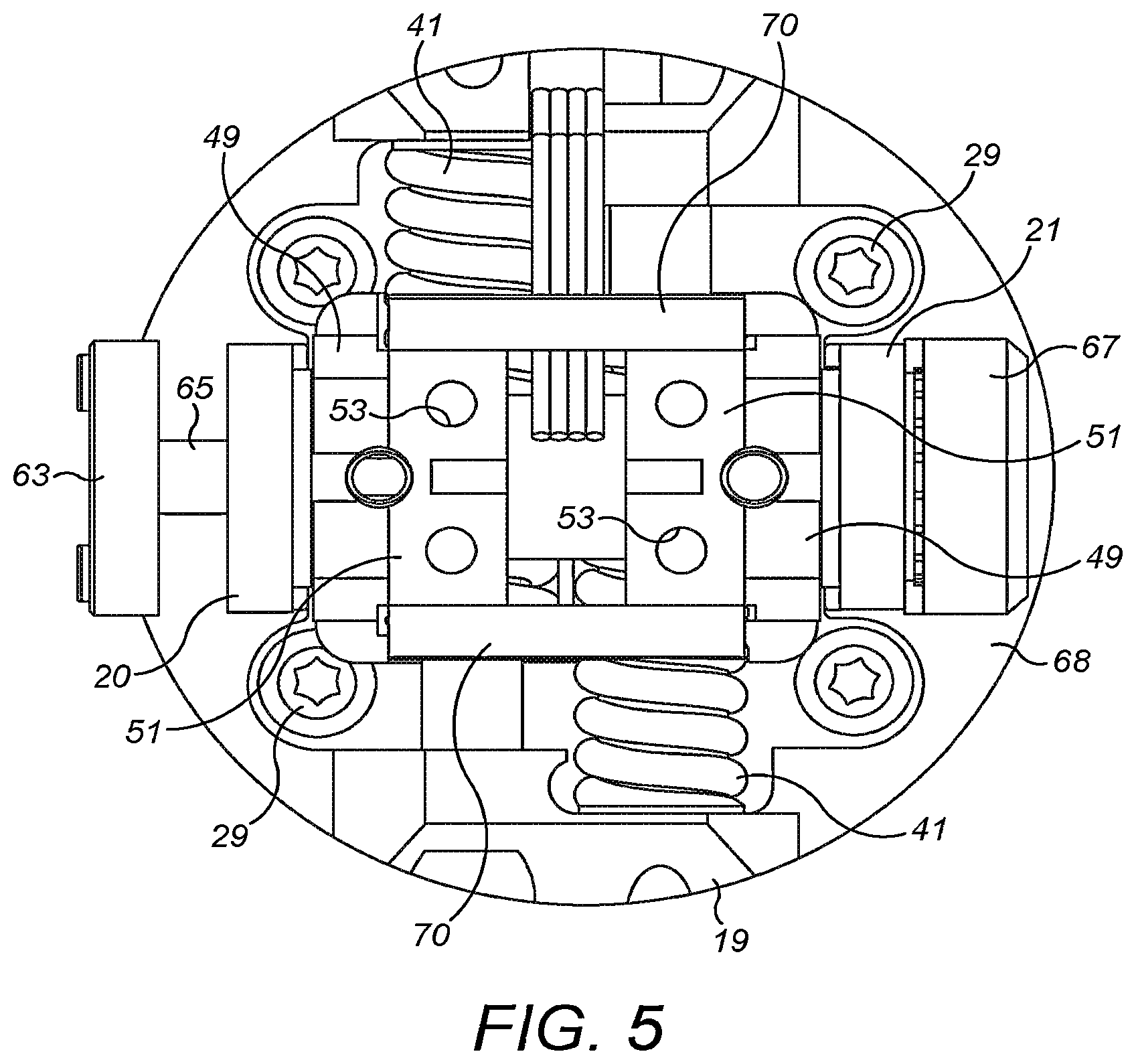 Patent US12097131 Figure 5 – Wrist device for a prosthetic limb