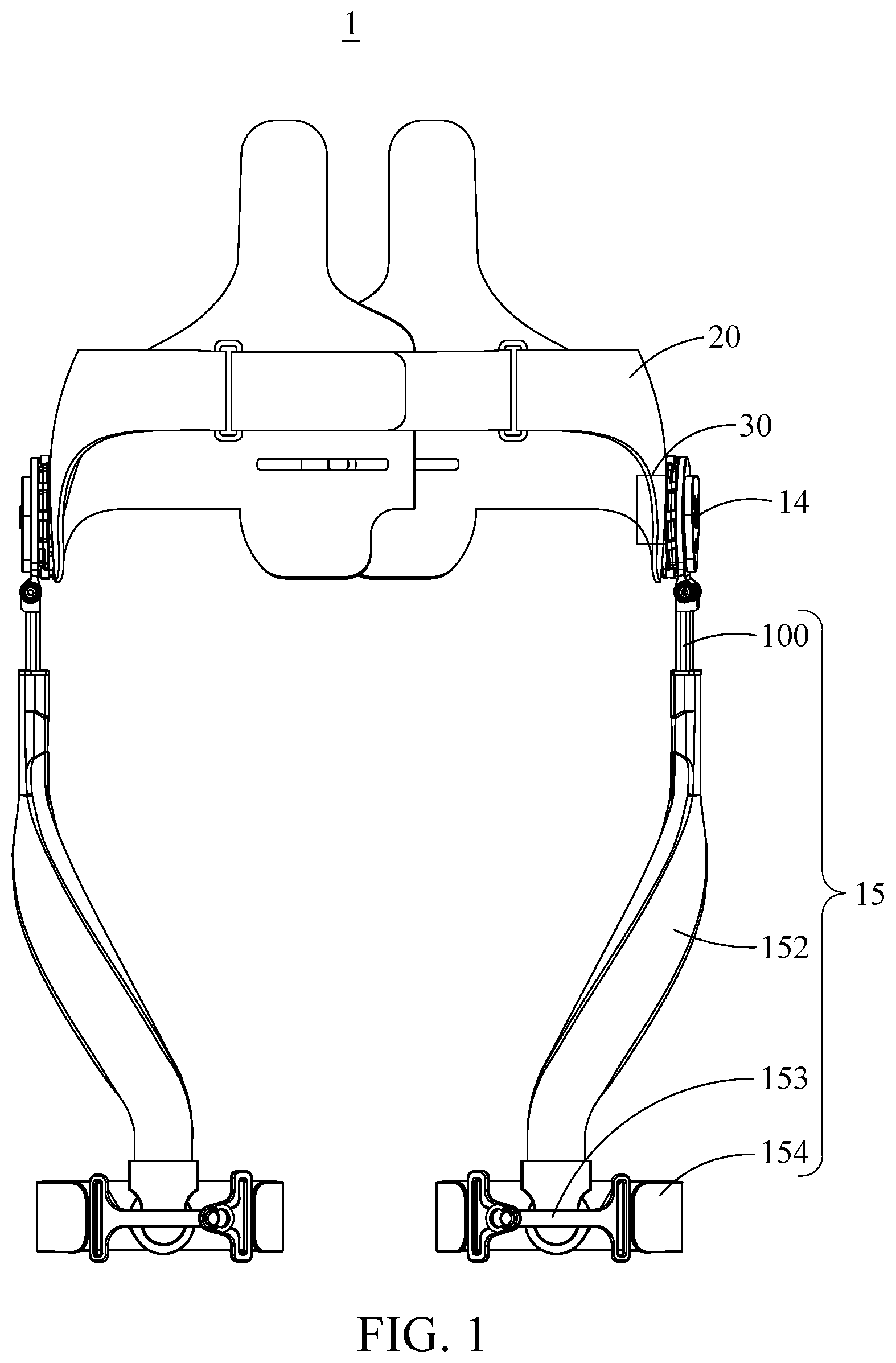 Patent US12097132 Figure 1 – Sliding assembly and motion assistance apparatus including the same