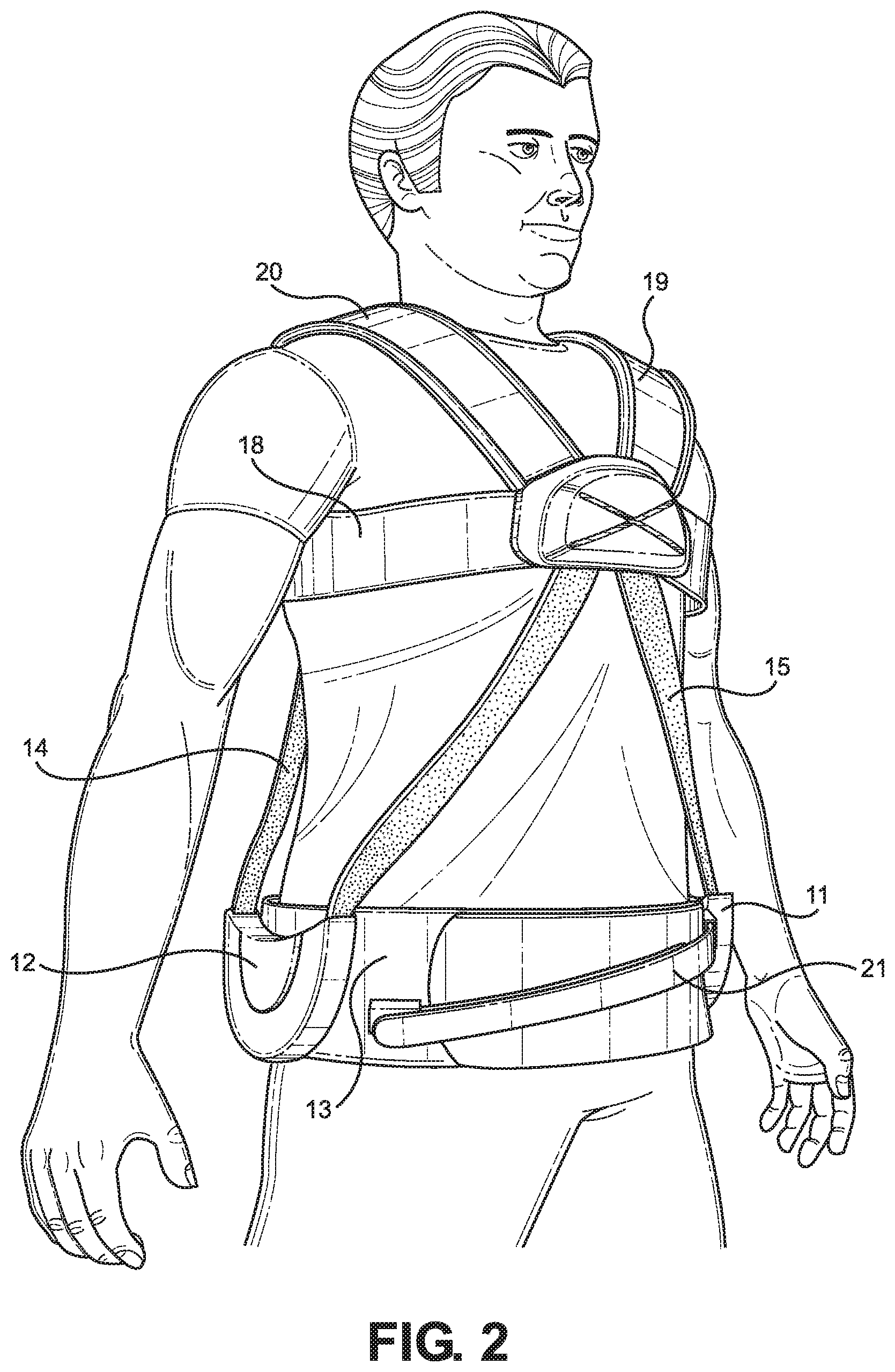 Patent US12097139 Figure 2 – Posture and lifting orthotic