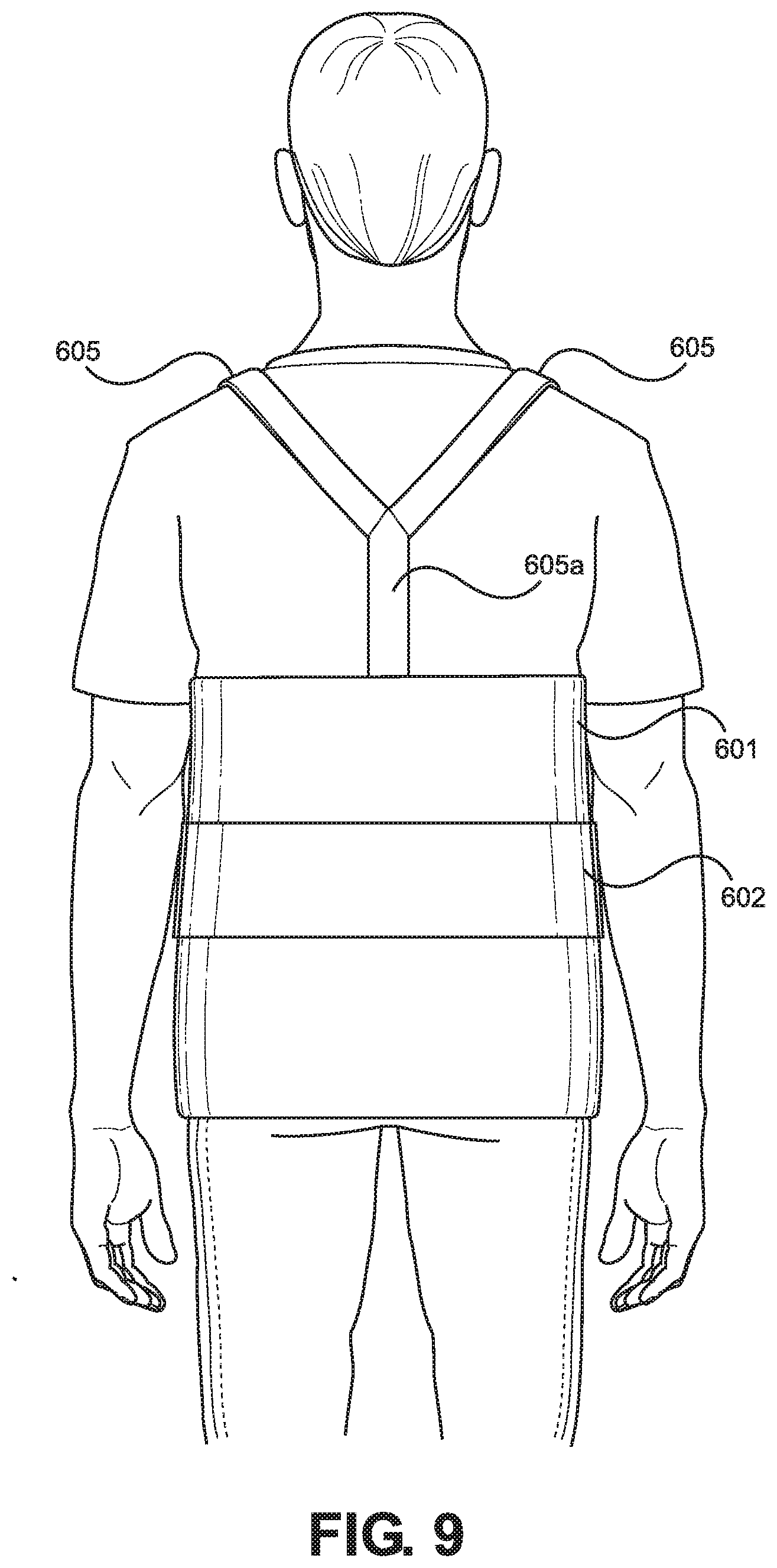 Patent US12097139 Figure 9 – Posture and lifting orthotic