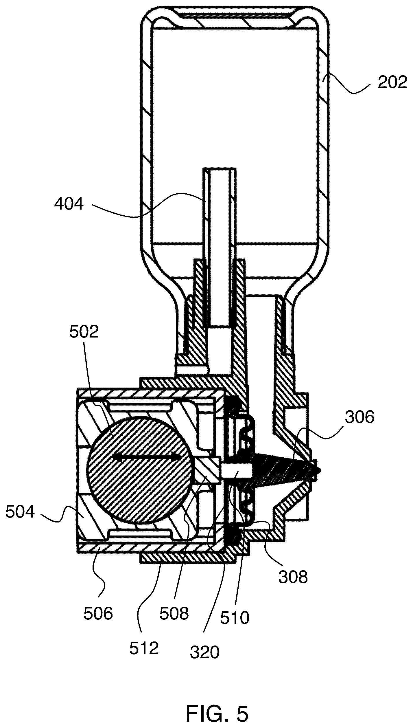 Patent US12097145 Figure 5 – Vented multi-dose ocular fluid delivery system