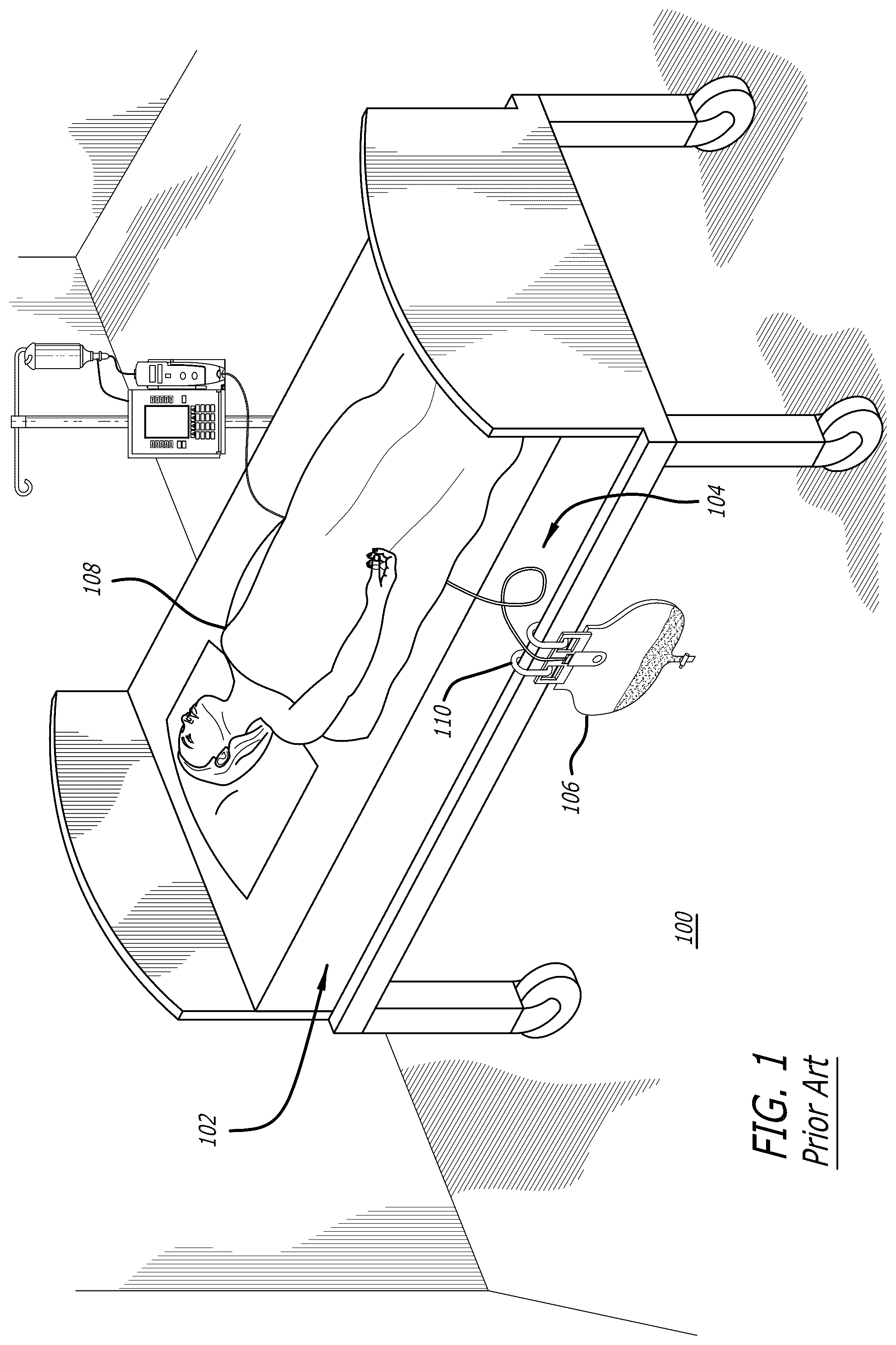 Patent US12097150 Figure 1 – Drainage bag height actuator