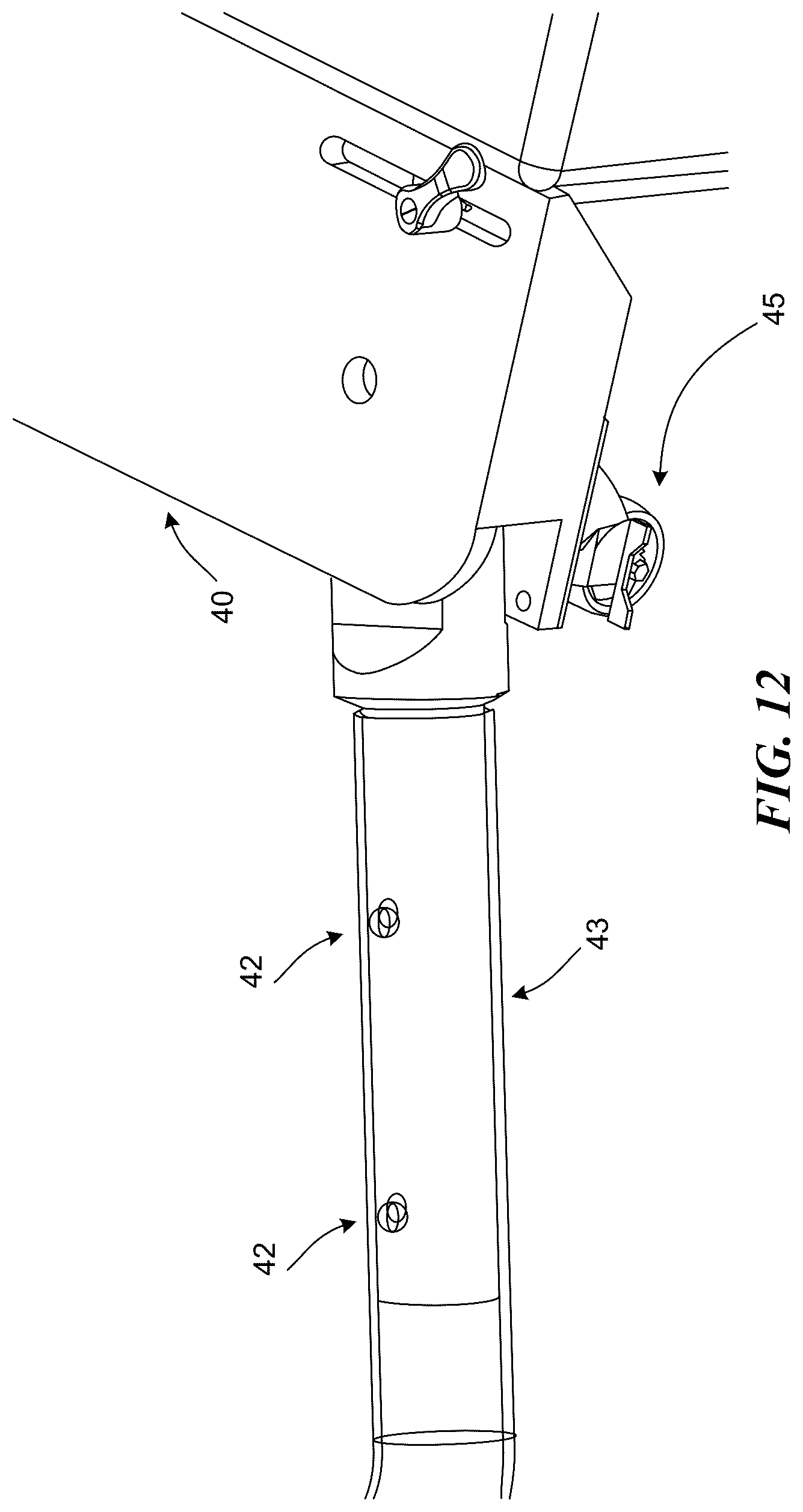 Patent US12097151 Figure 12 – Surgical table and accessories to facilitate hip arthroscopy