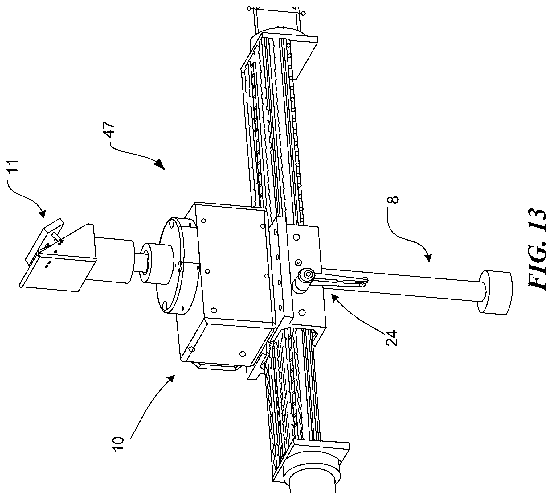 Patent US12097151 Figure 13 – Surgical table and accessories to facilitate hip arthroscopy