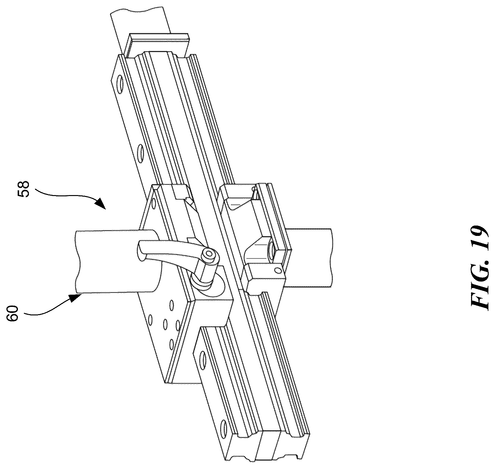 Patent US12097151 Figure 19 – Surgical table and accessories to facilitate hip arthroscopy
