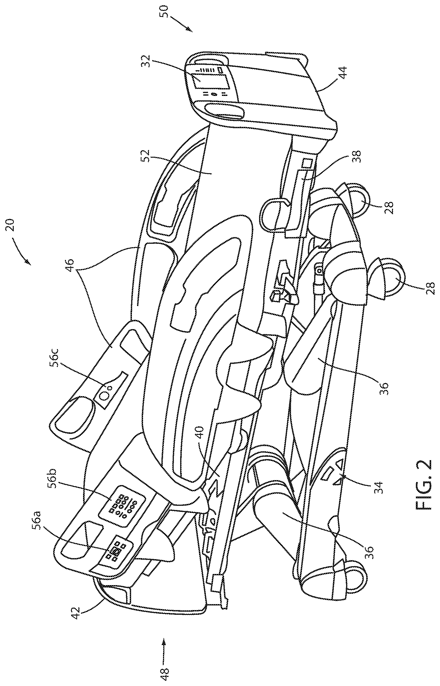 Patent US12097153 Figure 2 – Battery management for patient support apparatuses