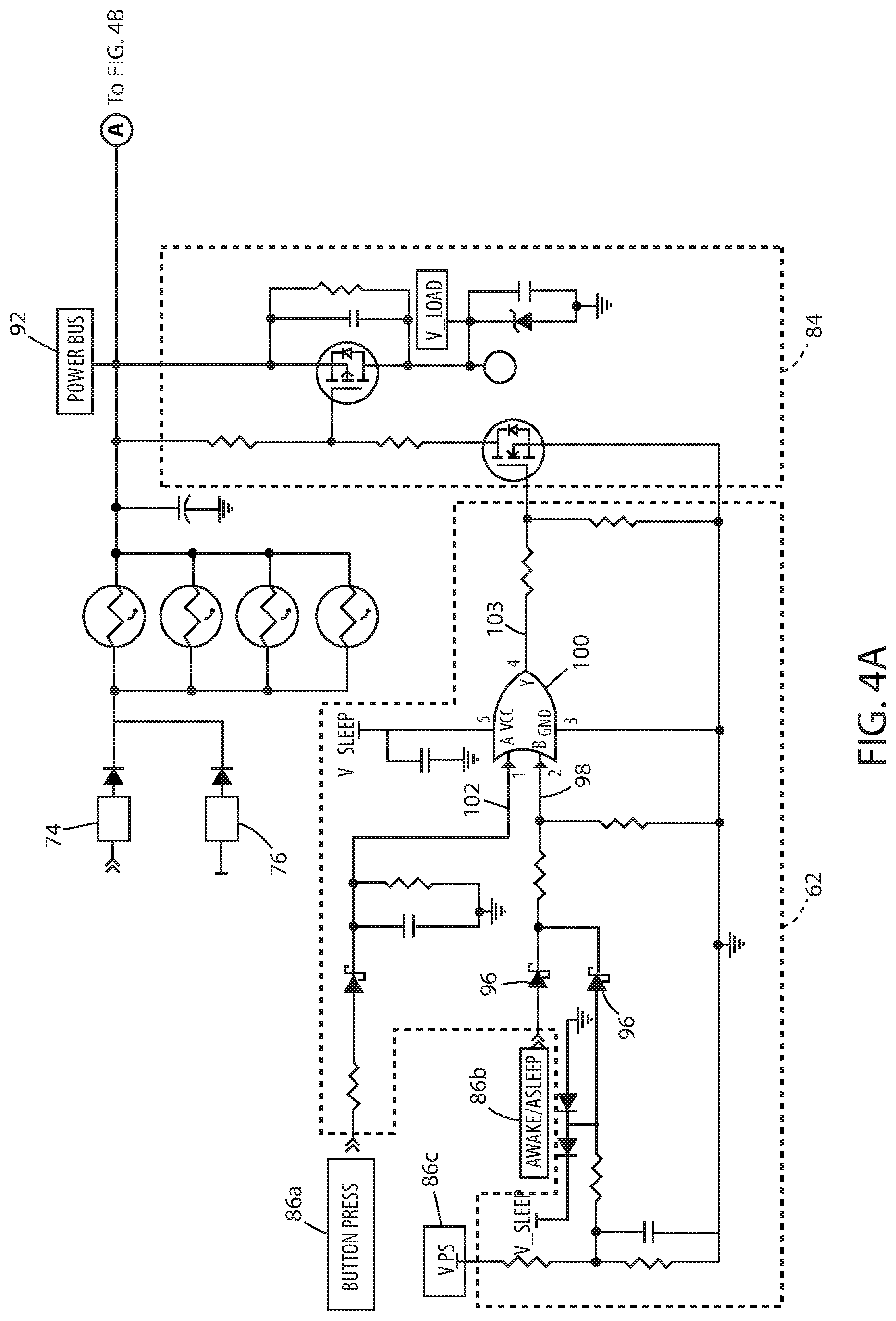 Patent US12097153 Figure 4 – Battery management for patient support apparatuses