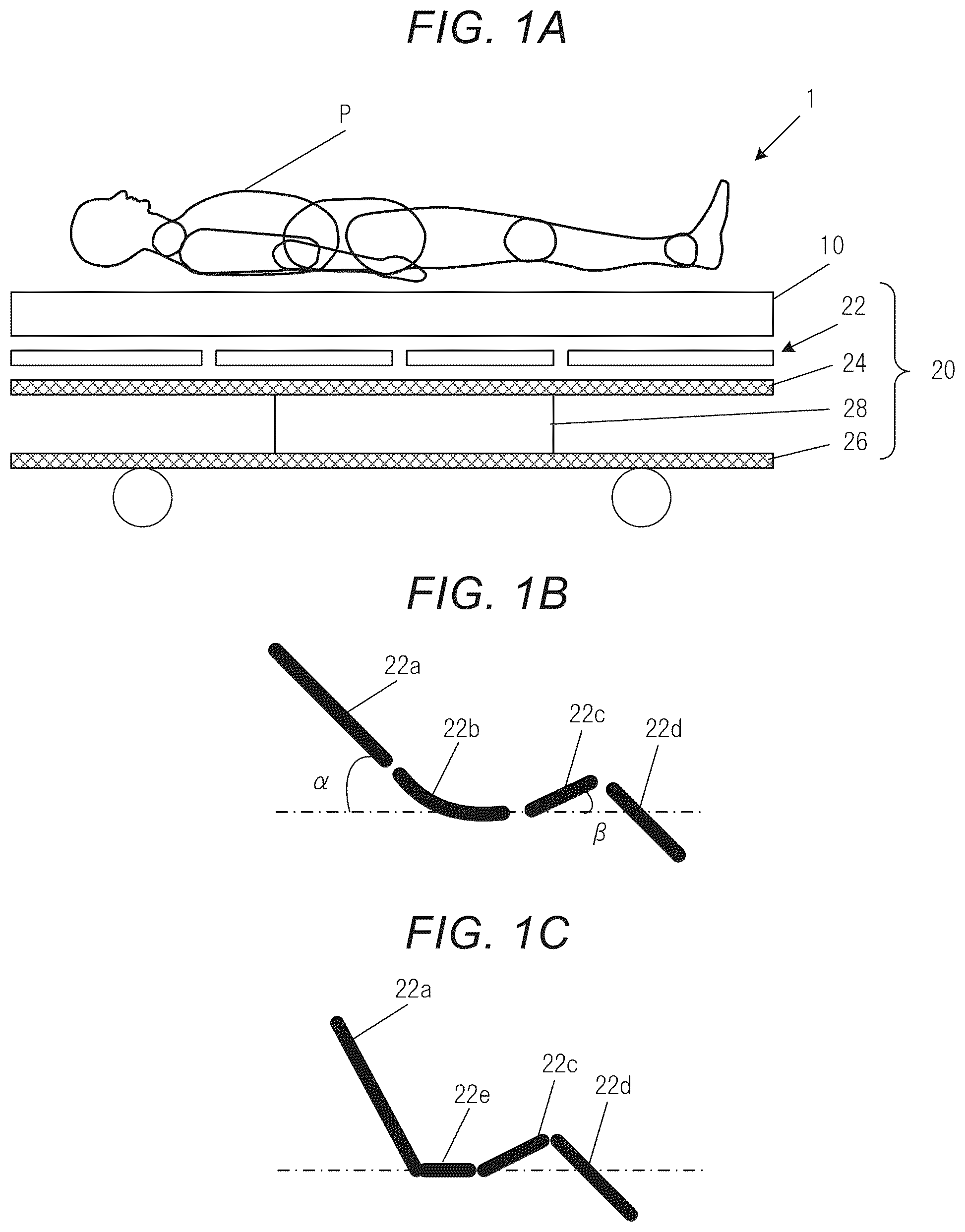 Patent US12097155 Figure 1 – Mattress, sensor system