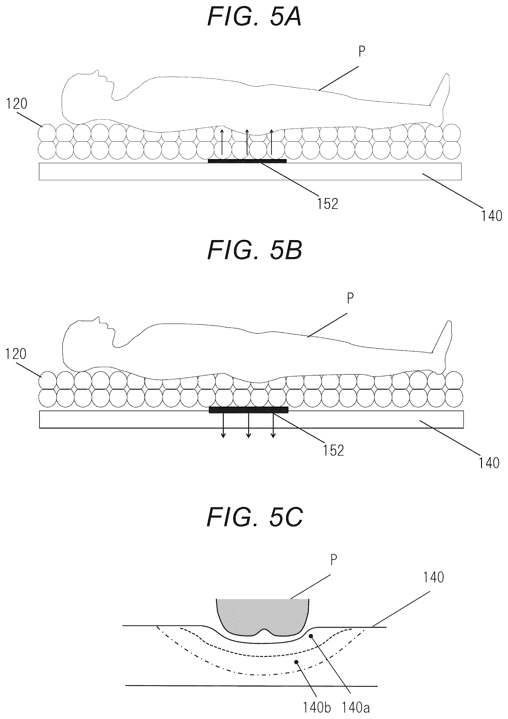 Patent US12097155 Figure 5 – Mattress, sensor system