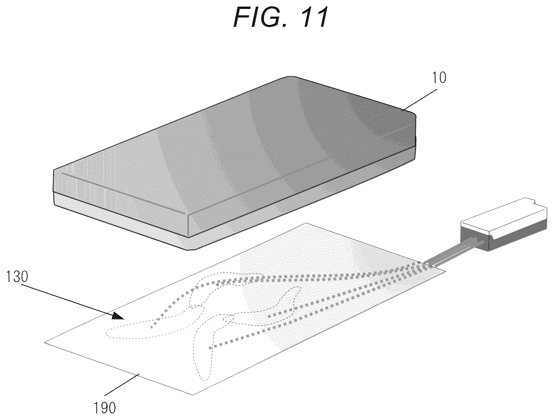 Patent US12097155 Figure 11 – Mattress, sensor system