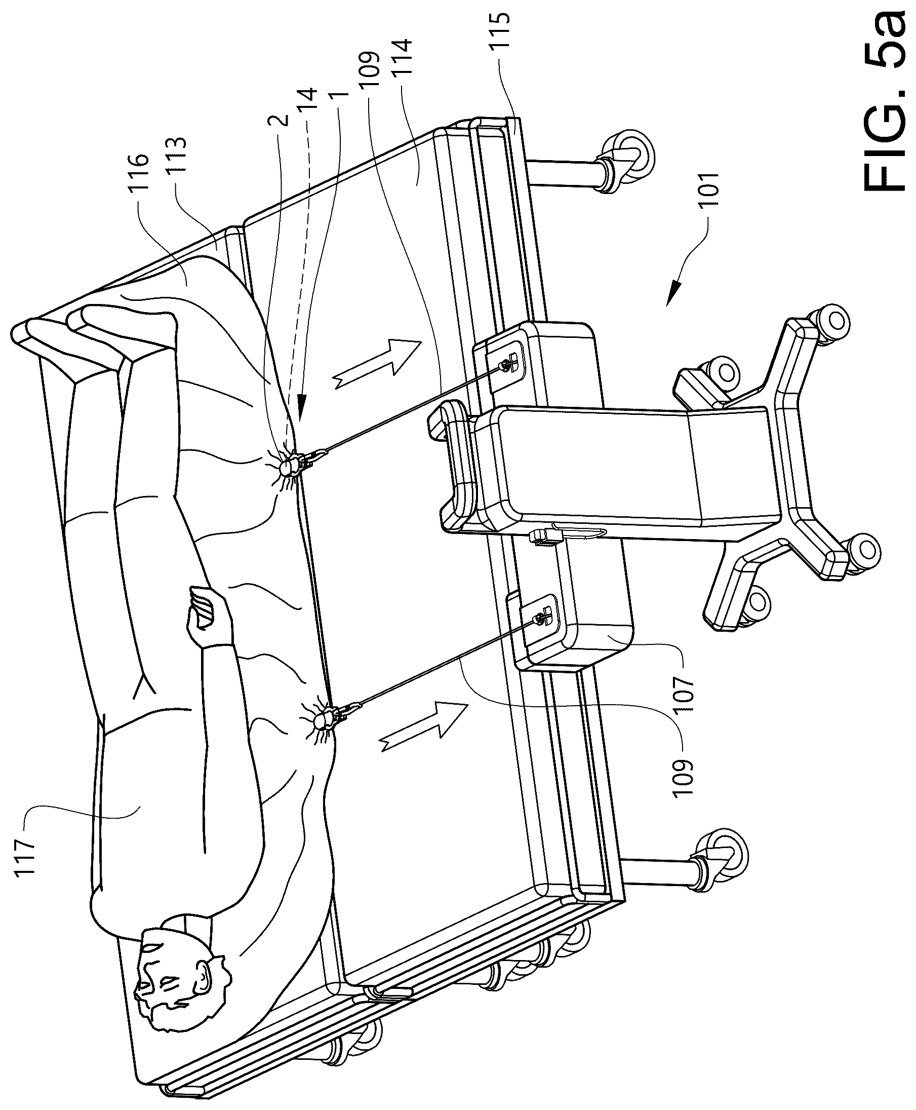 Patent US12097156 Figure 6 – Sheet holding arrangement and a patient transfer device