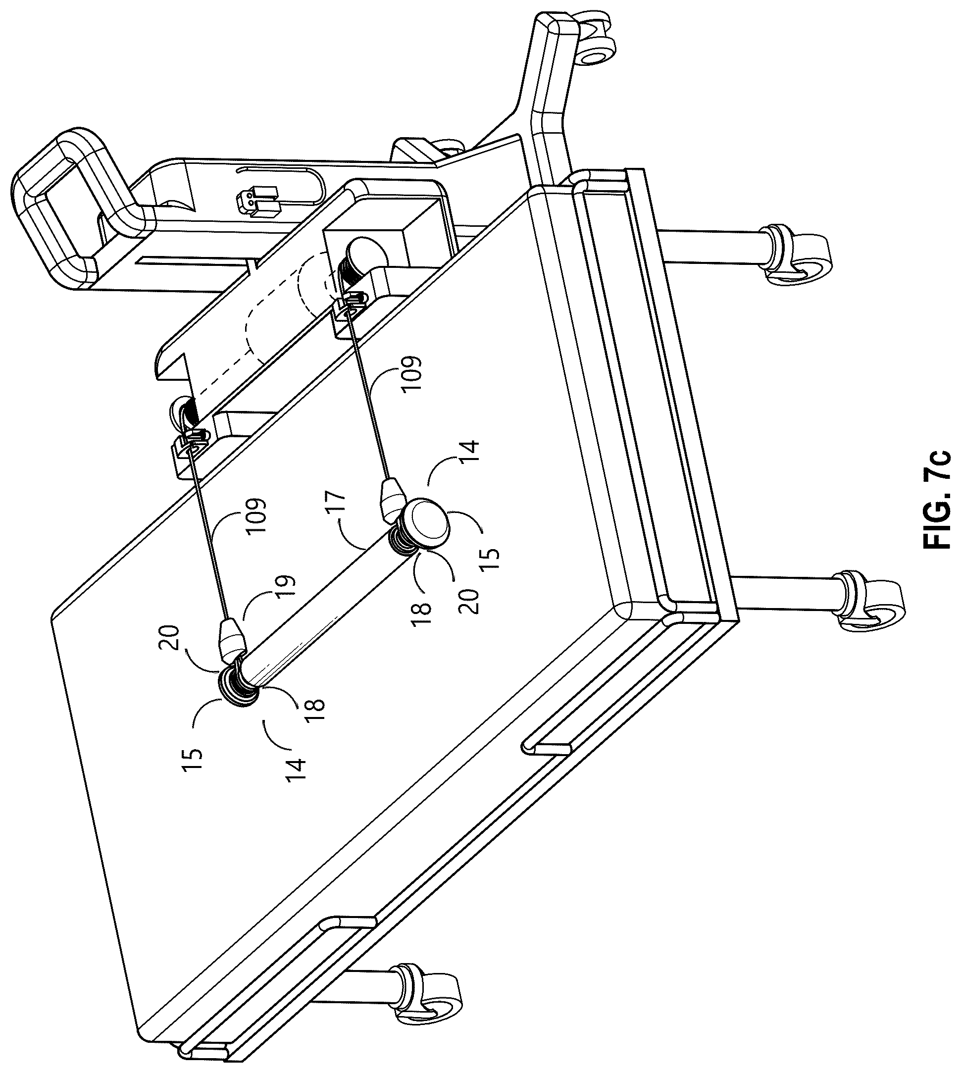 Patent US12097156 Figure 10 – Sheet holding arrangement and a patient transfer device