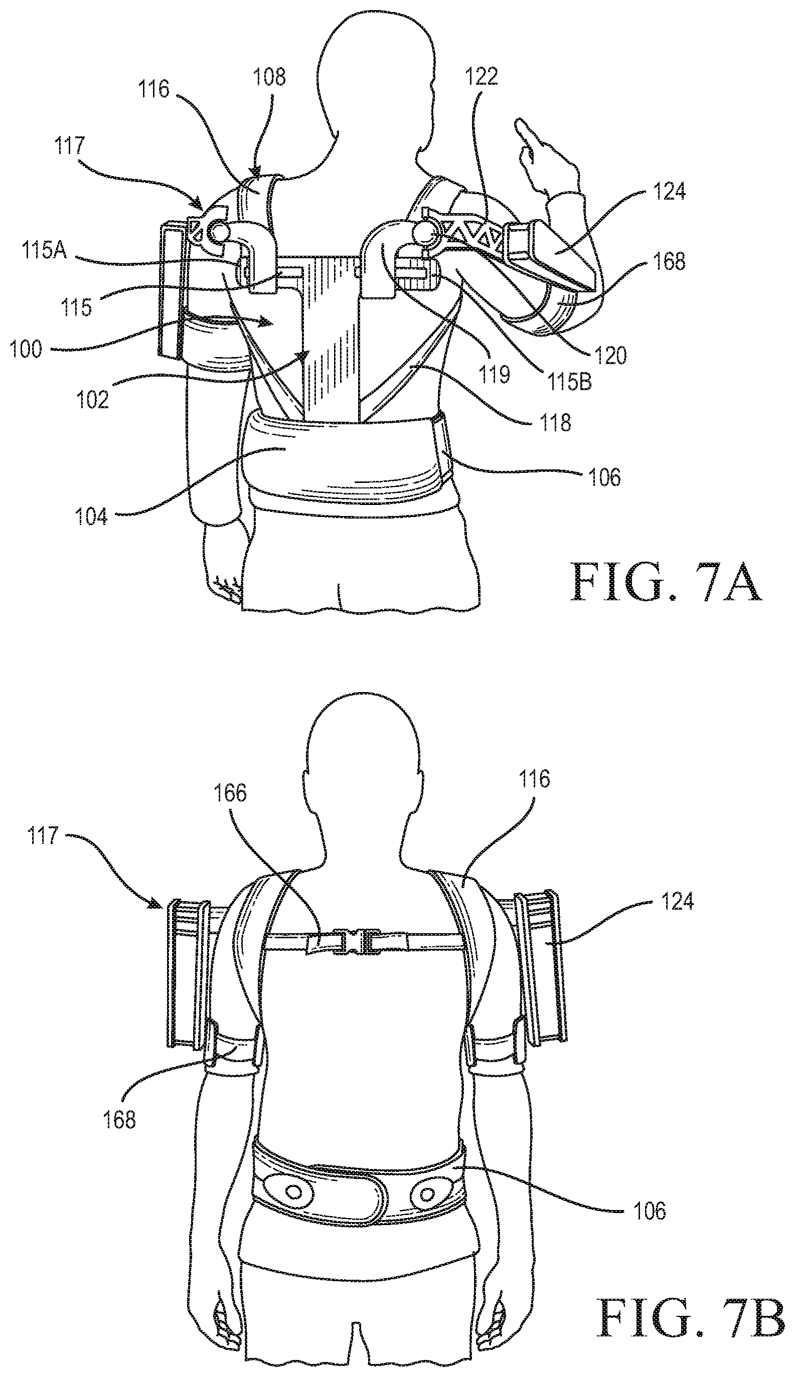 Patent US12097164 Figure 4 – Interface system in an exoskeleton