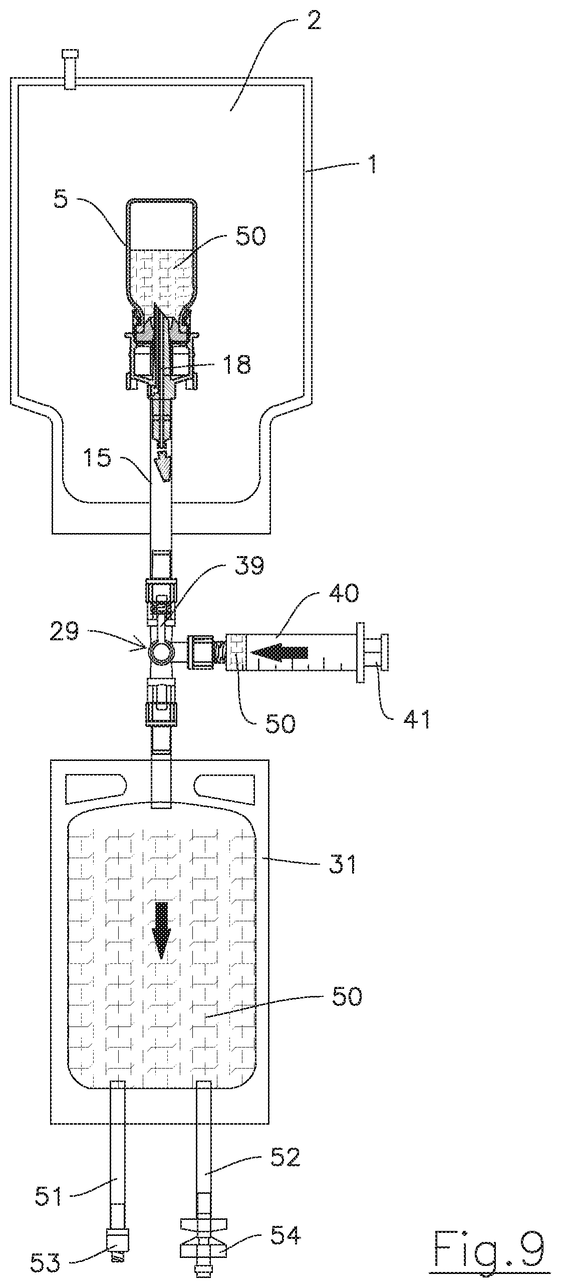 Patent US12097168 Figure 9 – Sterile and sterilized package for administration of medicinal or nutritional substances