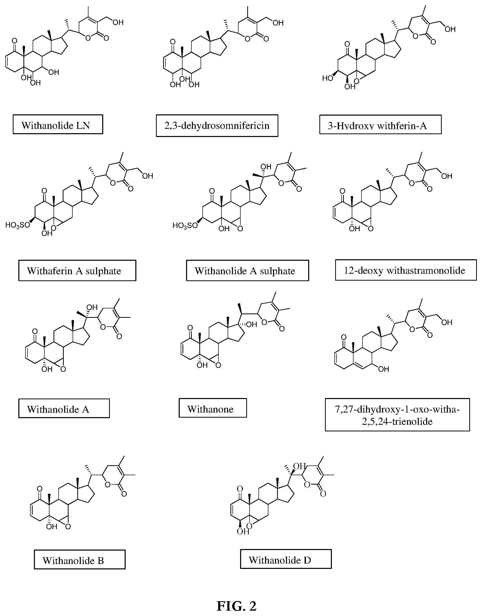 Patent US12097236 Figure 2 – Withania somnifera composition, method of preparation and use thereof