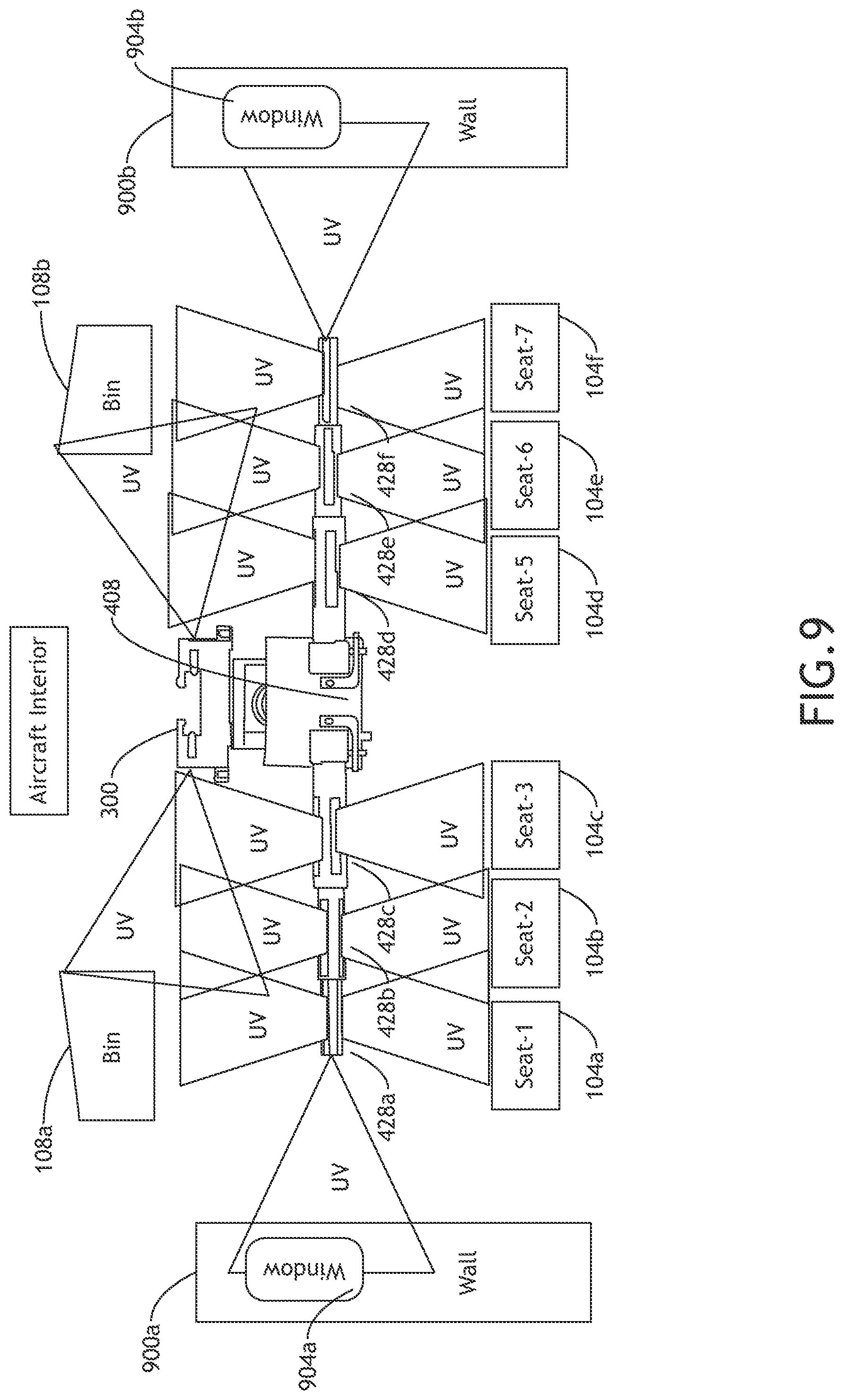 Patent US12097296 Figure 11 – Scanning and disinfecting system
